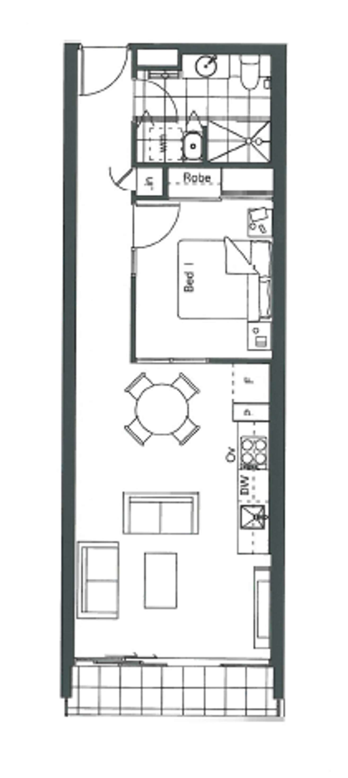 Floorplan of Homely apartment listing, 1002/47 Claremont Street, South Yarra VIC 3141