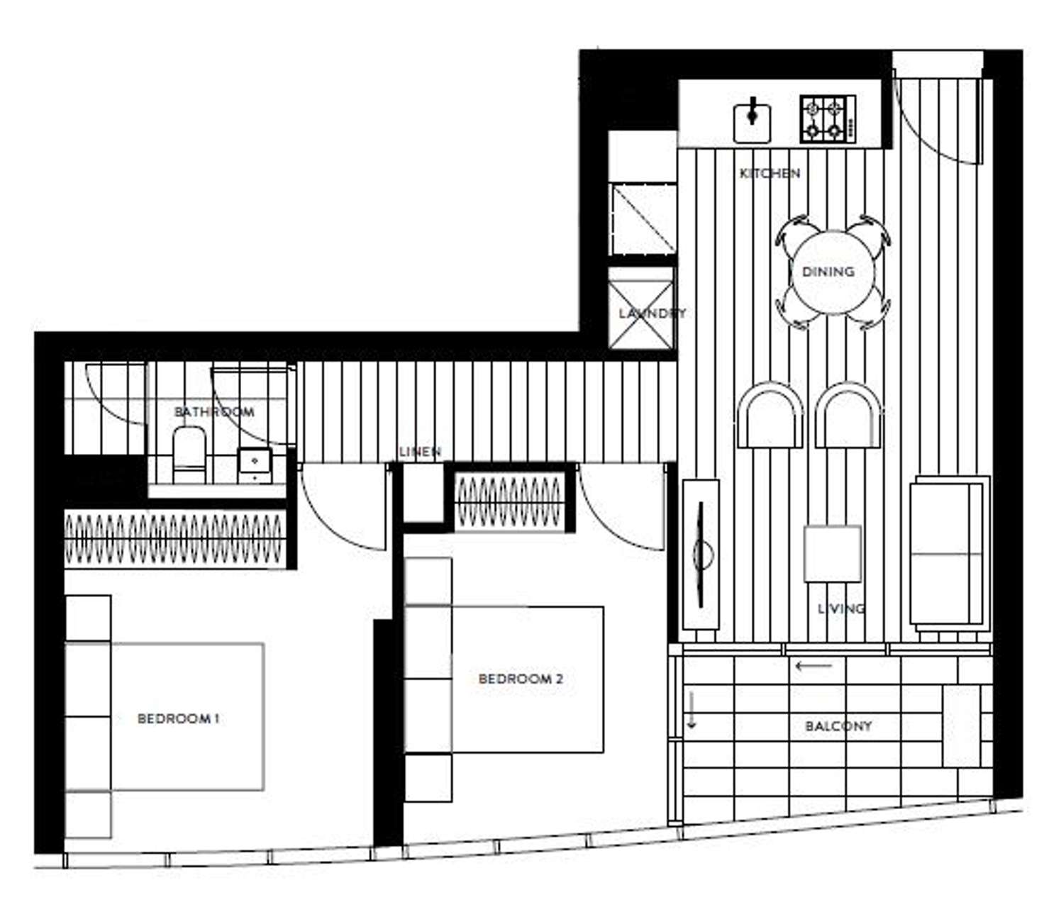 Floorplan of Homely apartment listing, 1206N/883 Collins Street, Docklands VIC 3008