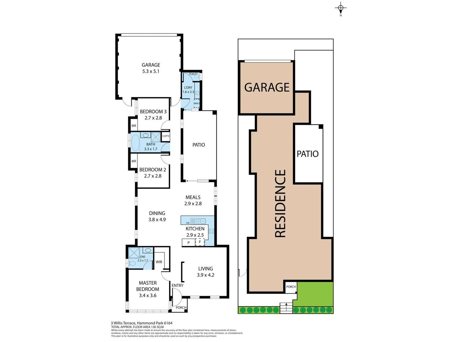 Floorplan of Homely house listing, 3 Willis Terrace, Hammond Park WA 6164