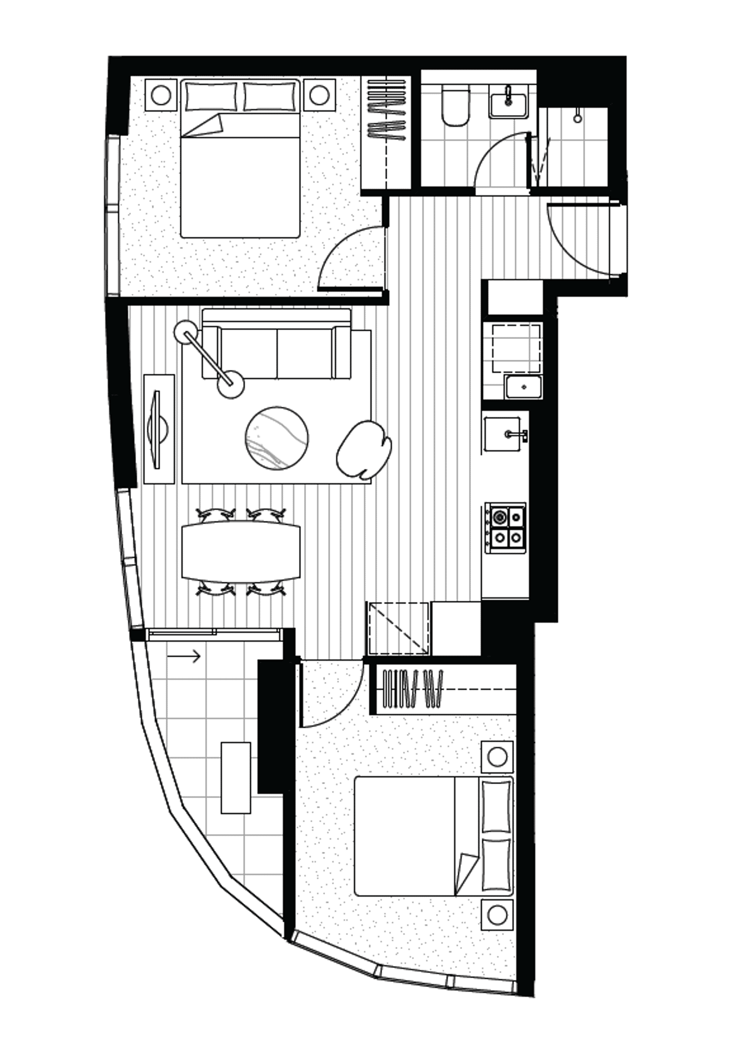 Floorplan of Homely apartment listing, 1413/628 Flinders Street, Docklands VIC 3008