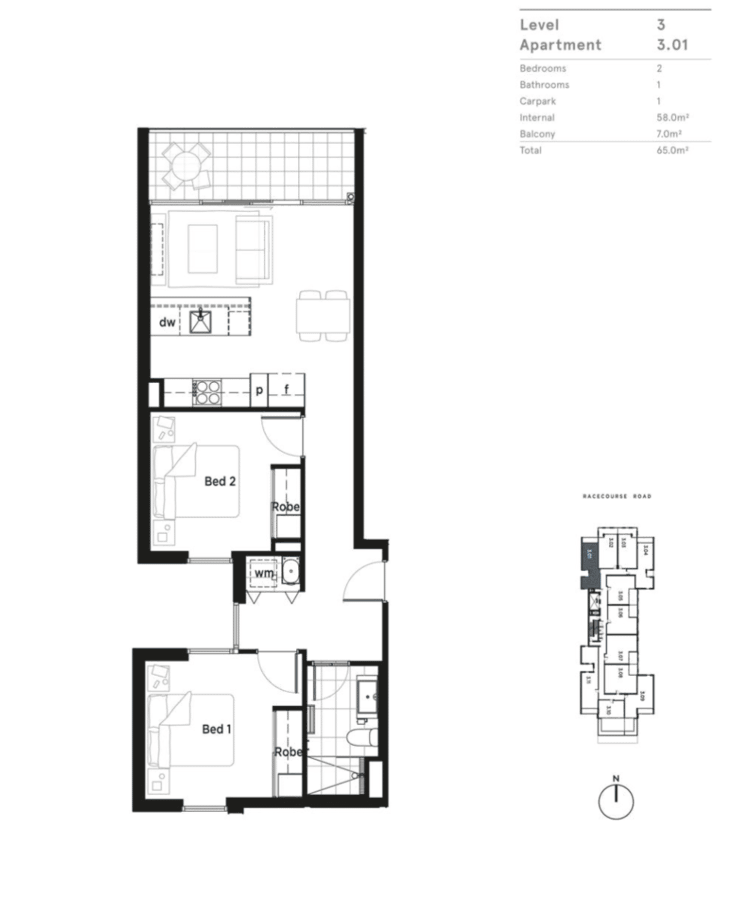 Floorplan of Homely house listing, 301/33 Racecourse Road, North Melbourne VIC 3051
