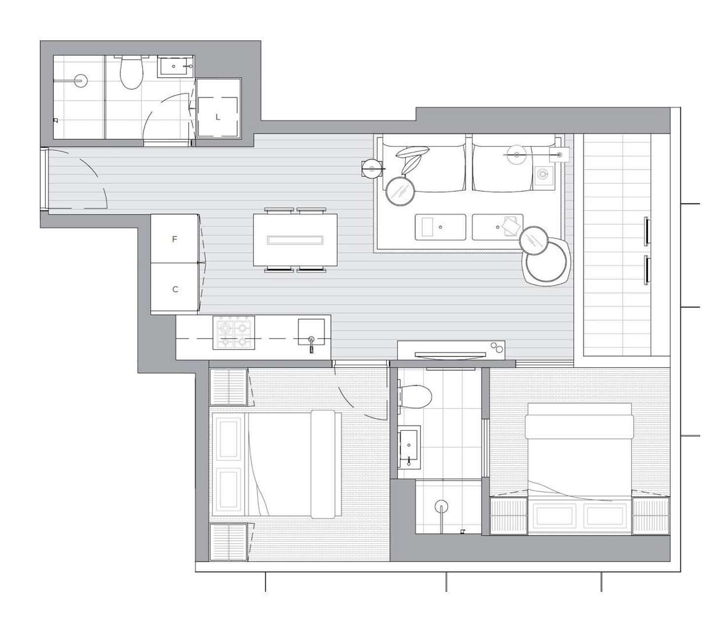 Floorplan of Homely apartment listing, 6204/462 Elizabeth Street, Melbourne VIC 3000