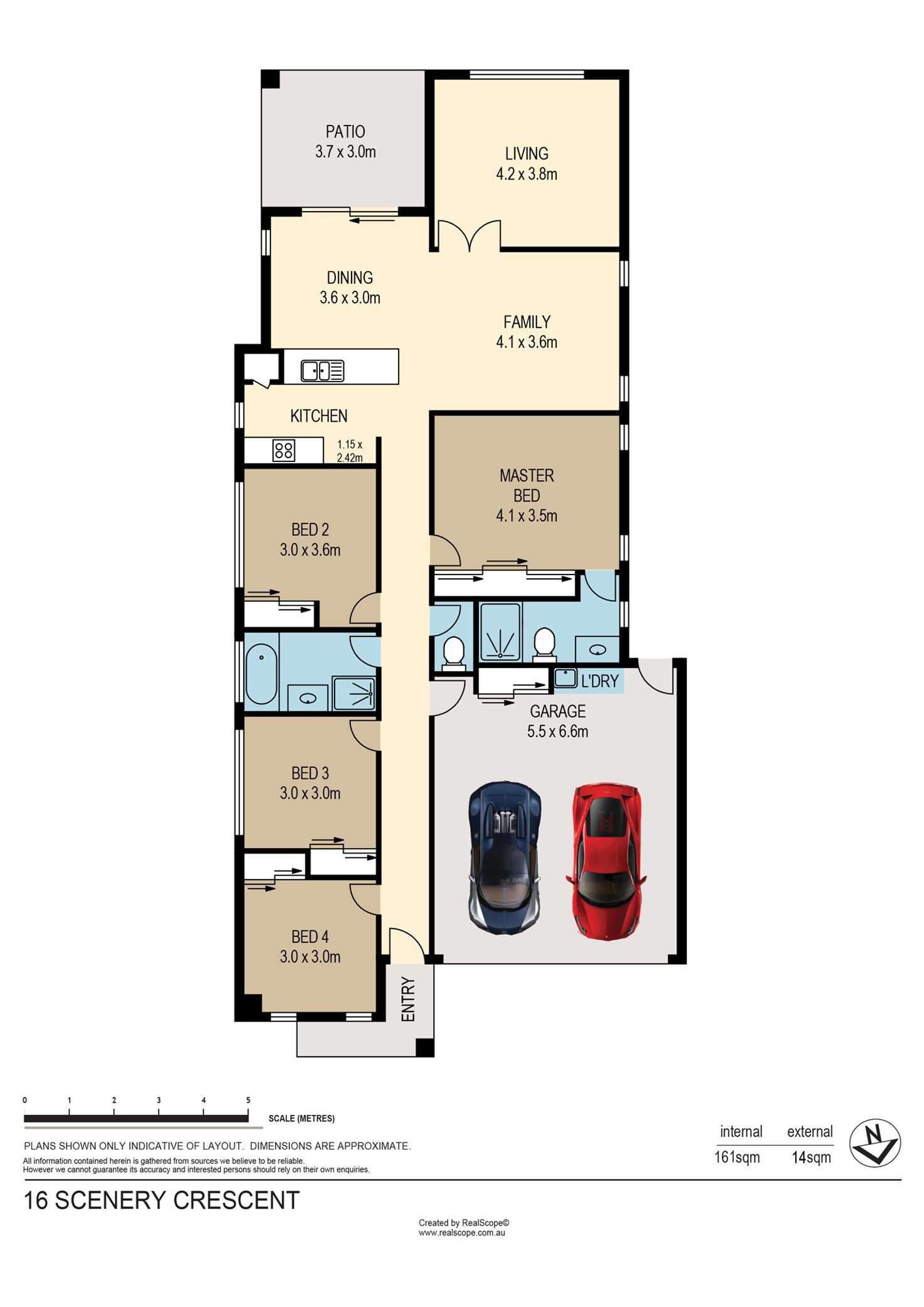 Floorplan of Homely house listing, 16 Scenery Crescent, Narangba QLD 4504