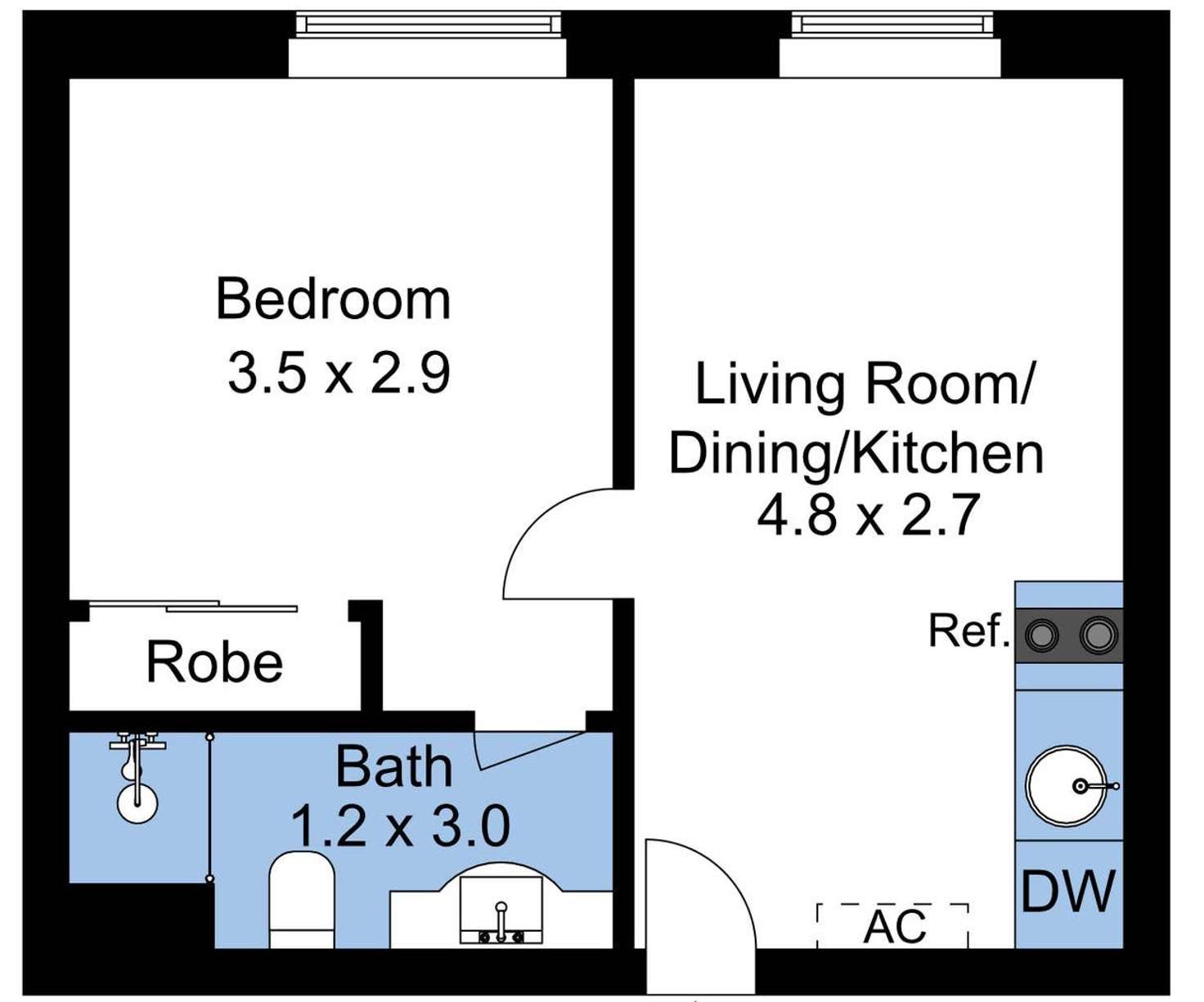 Floorplan of Homely unit listing, 221/528 Swanston Street, Carlton VIC 3053