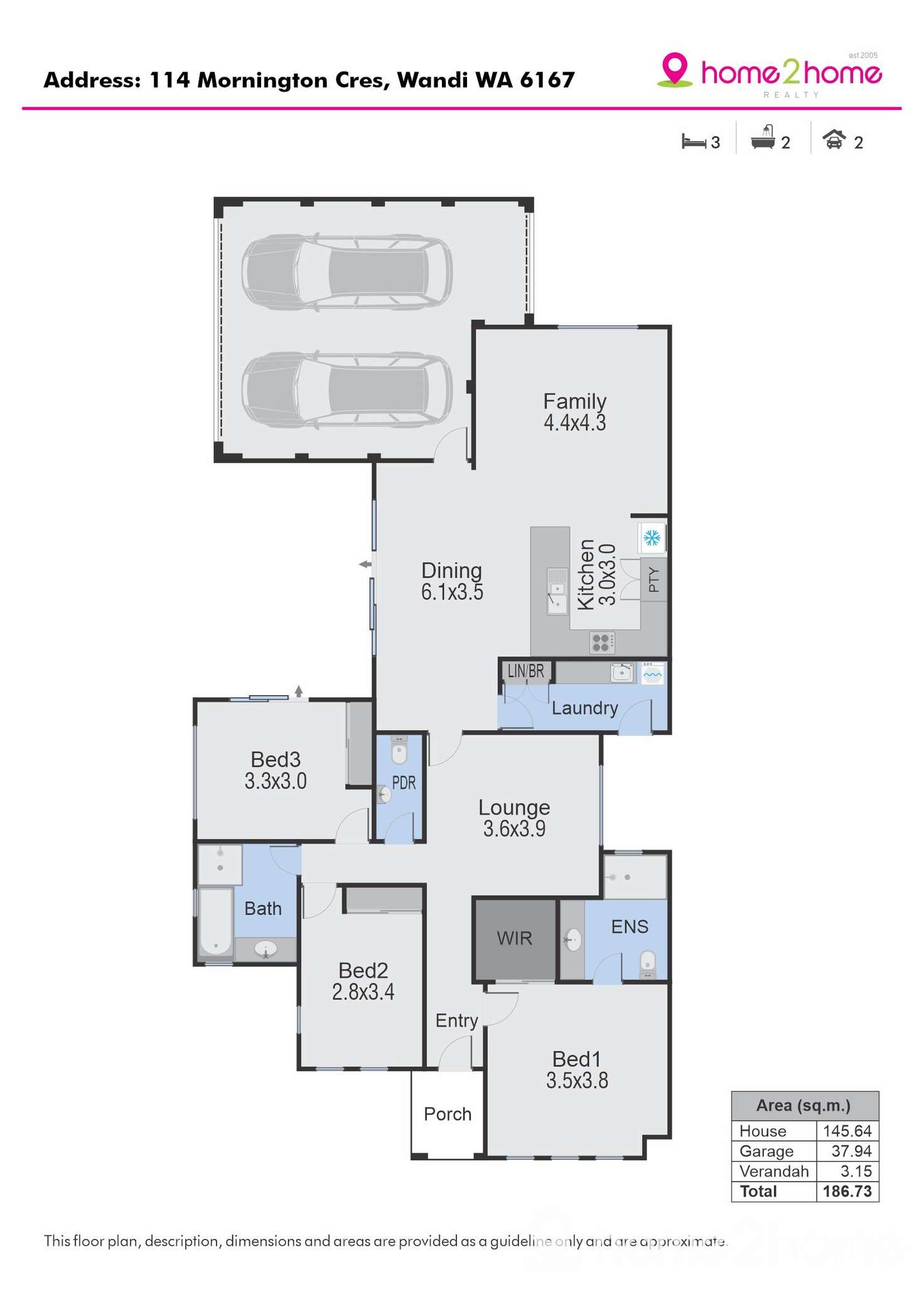 Floorplan of Homely house listing, 114 Mornington Cres, Wandi WA 6167