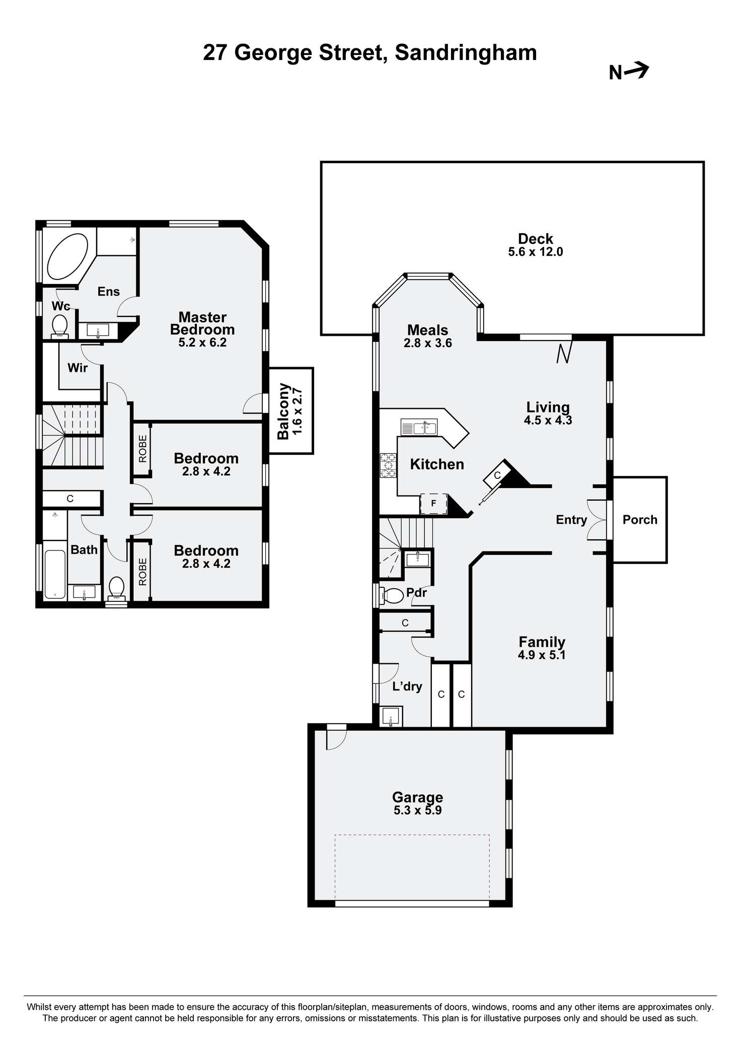 Floorplan of Homely house listing, 27 George Street, Sandringham VIC 3191