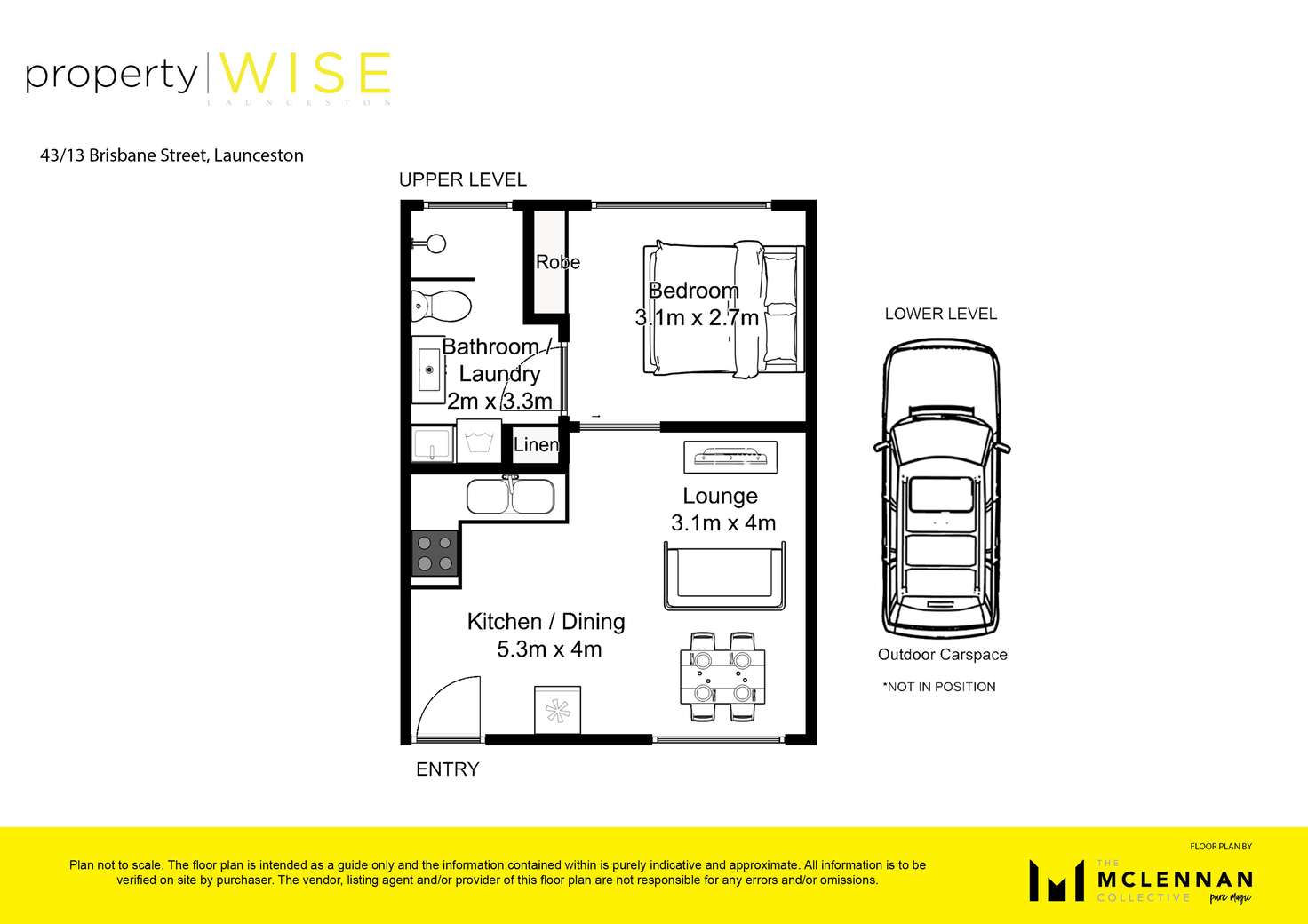 Floorplan of Homely apartment listing, 43/13 Brisbane Street, Launceston TAS 7250