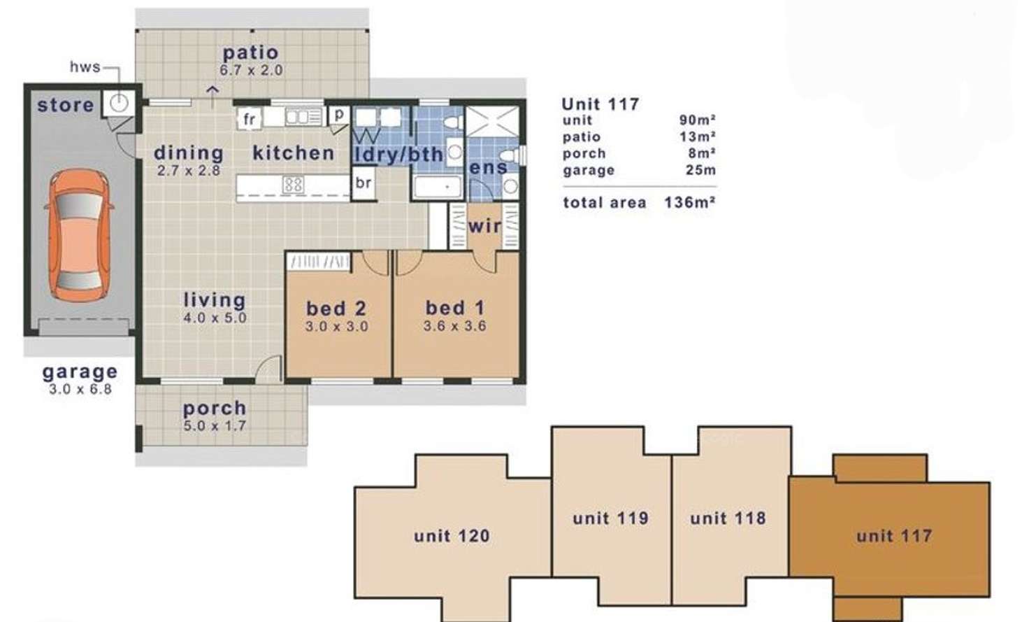 Floorplan of Homely unit listing, 117/1 Burnda Street, Kirwan QLD 4817