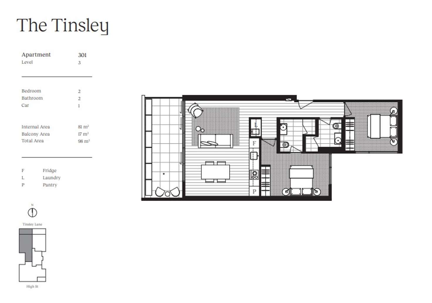 Floorplan of Homely apartment listing, 301/737 High Street, Armadale VIC 3143