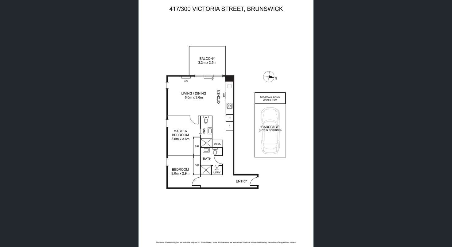 Floorplan of Homely apartment listing, 417/300 Victoria Street, Brunswick VIC 3056