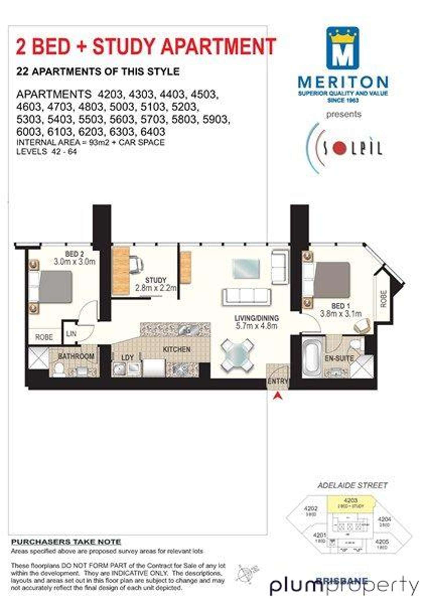 Floorplan of Homely unit listing, 5003/485 Adelaide Street, Brisbane City QLD 4000