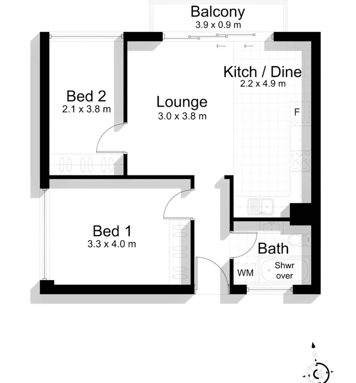 Floorplan of Homely apartment listing, 10/86 Elouera Road, Cronulla NSW 2230