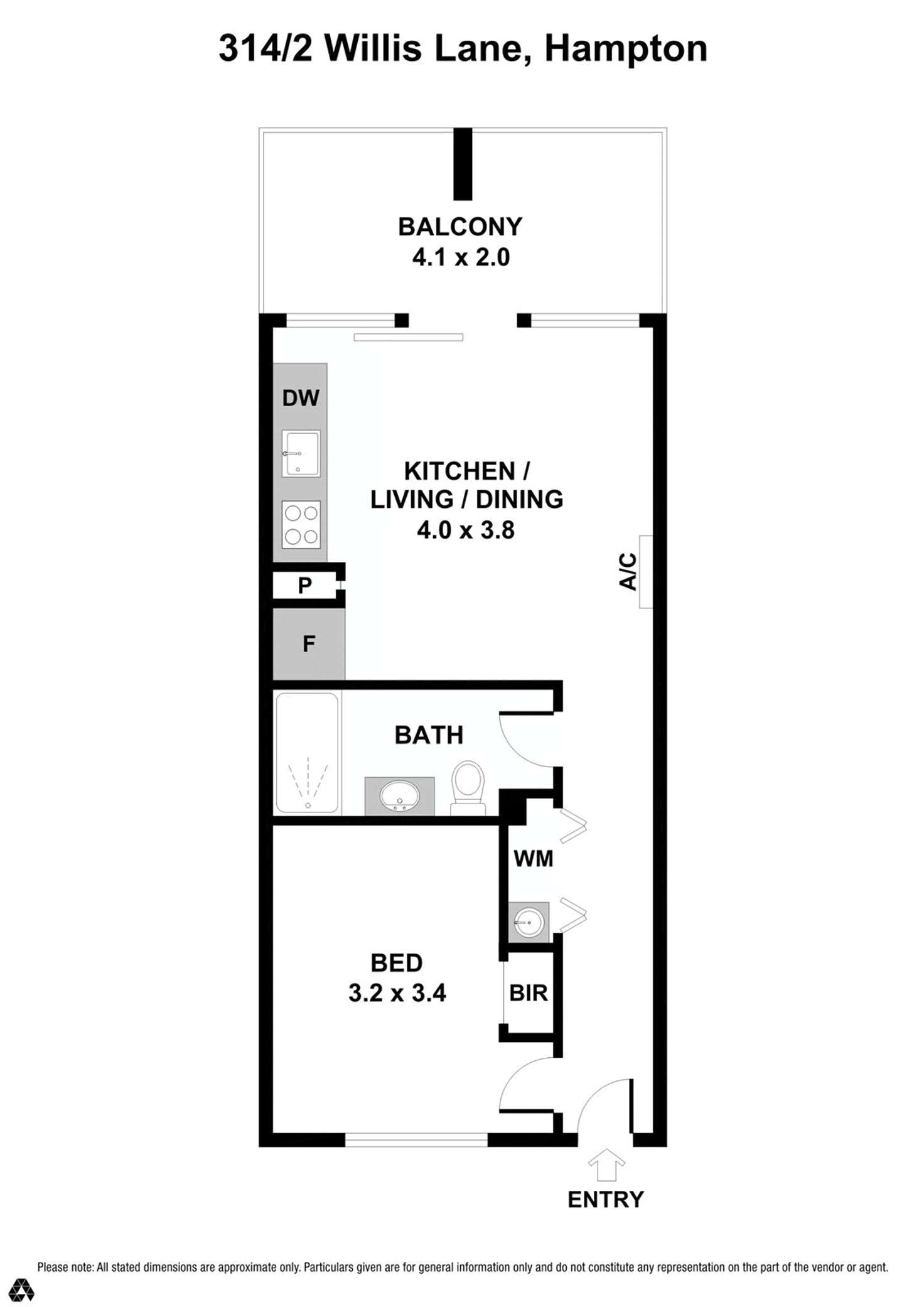 Floorplan of Homely apartment listing, 314/2 Willis Lane, Hampton VIC 3188