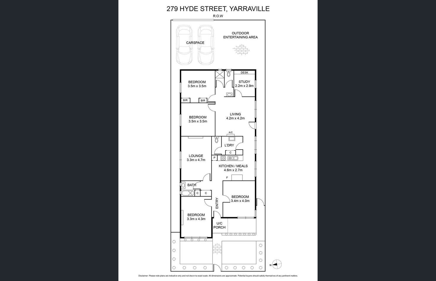 Floorplan of Homely house listing, 279 Hyde Street, Yarraville VIC 3013