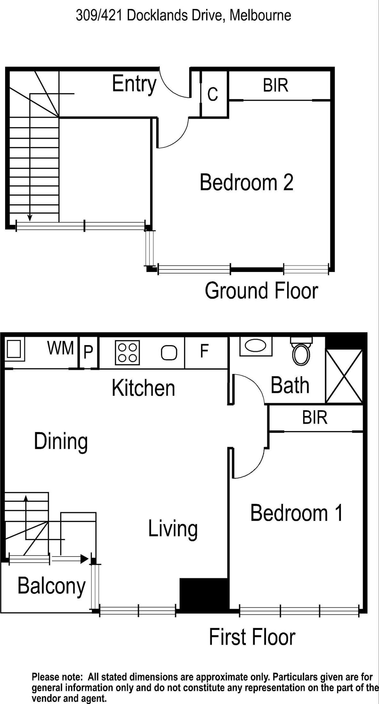 Floorplan of Homely apartment listing, 309/421 Docklands Dr, Docklands VIC 3008