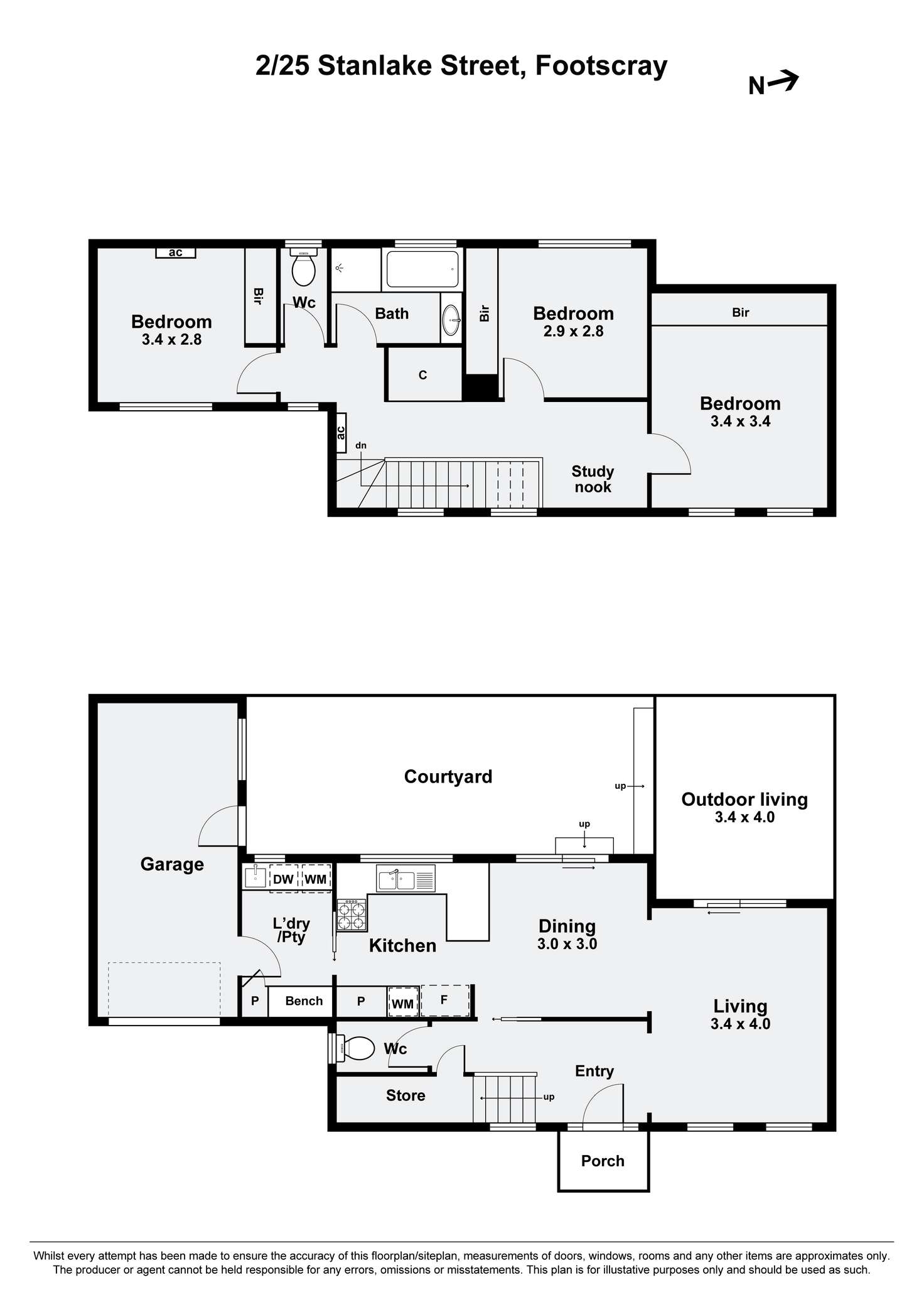 Floorplan of Homely house listing, 2/25 Stanlake Street, Footscray VIC 3011