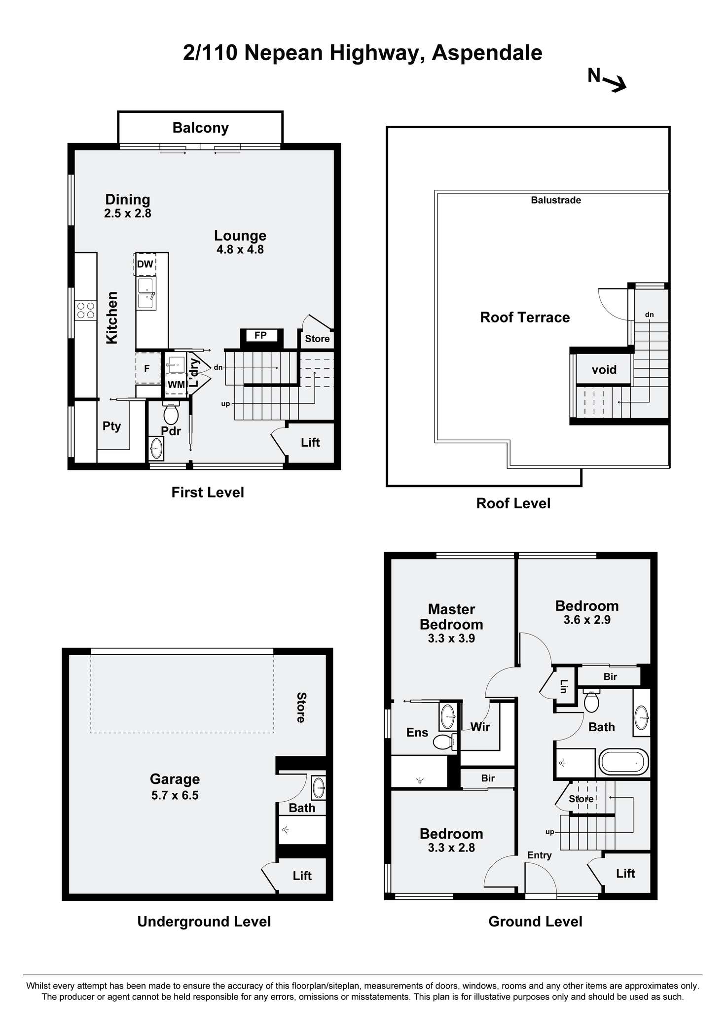 Floorplan of Homely townhouse listing, 2/110 Nepean Highway, Aspendale VIC 3195