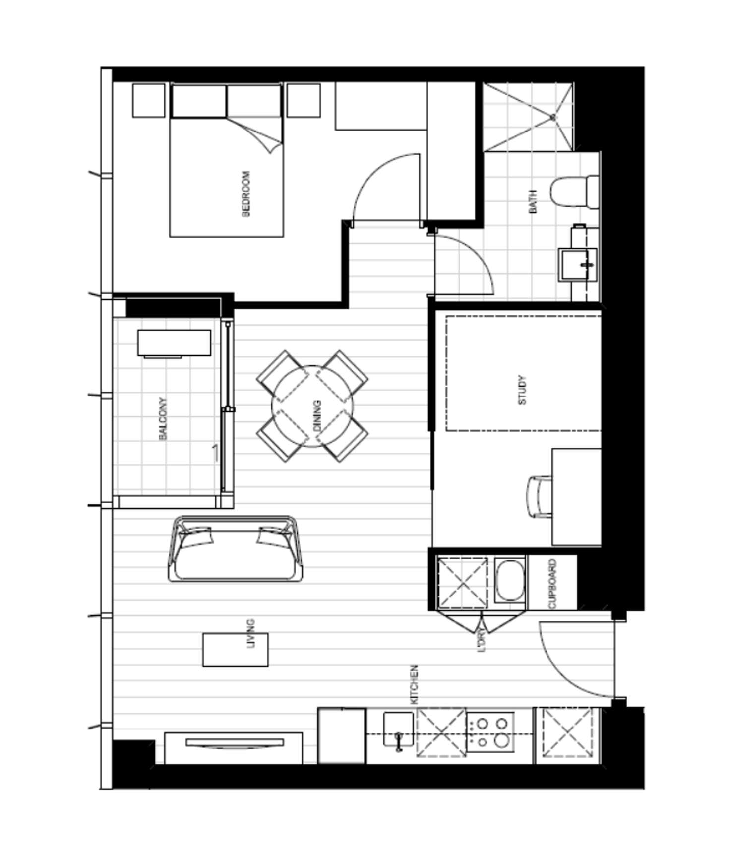 Floorplan of Homely apartment listing, 3603/36 La Trobe Street, Melbourne VIC 3000