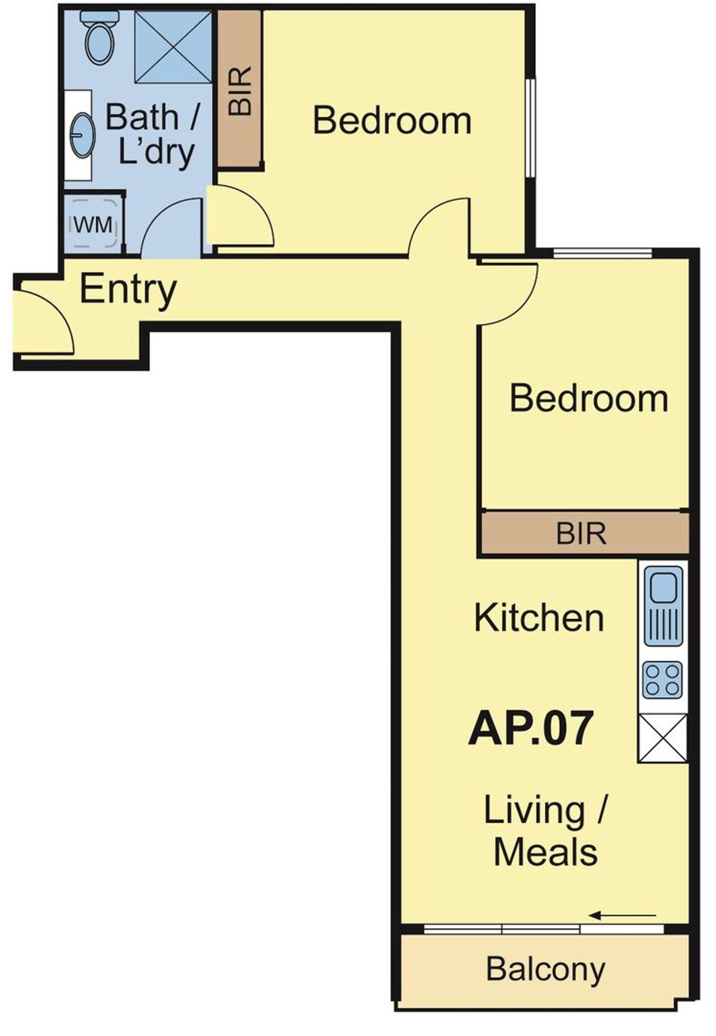 Floorplan of Homely apartment listing, 507/67 Bouverie Street, Carlton VIC 3053