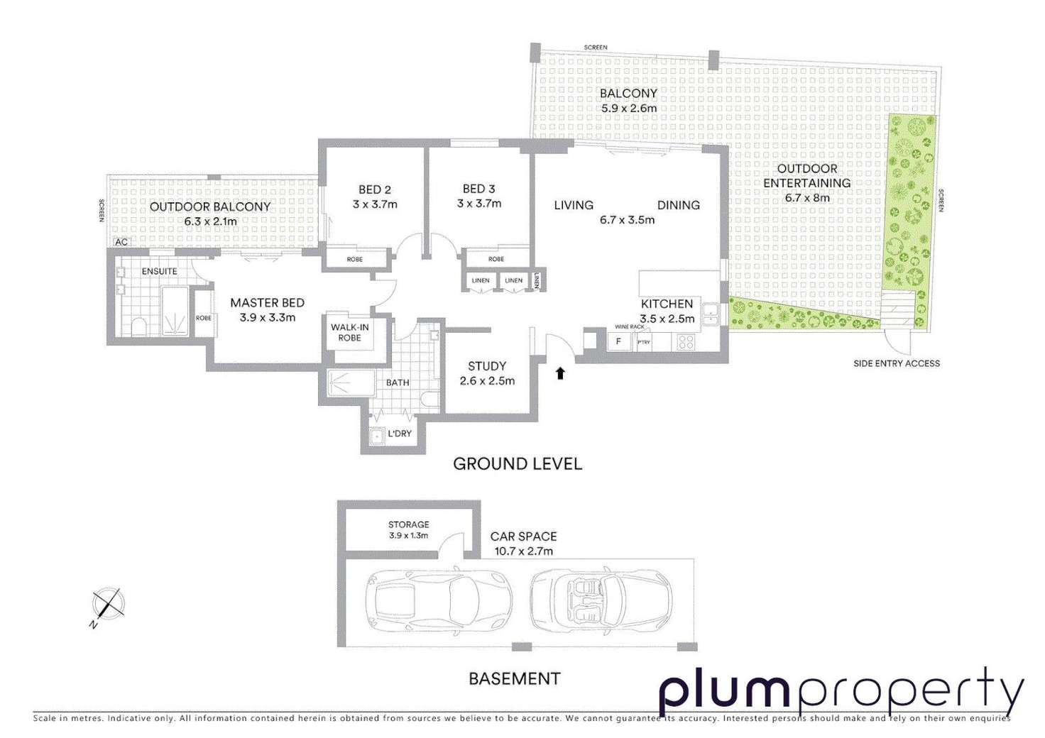 Floorplan of Homely apartment listing, 2/30 Bellevue Parade, Taringa QLD 4068