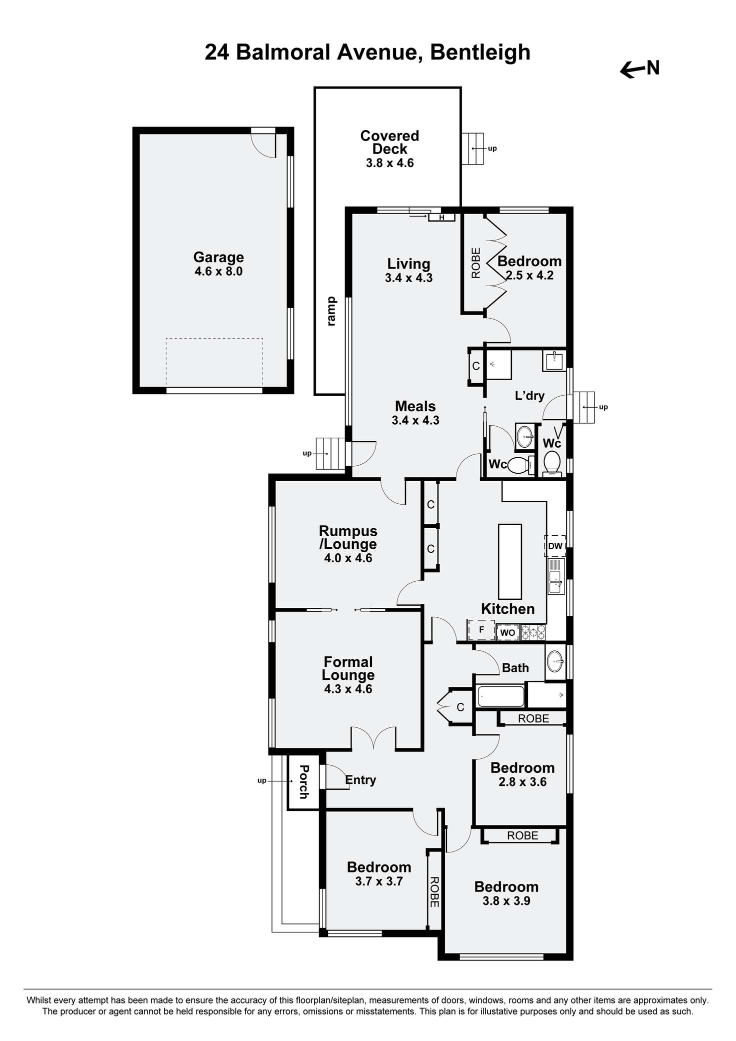 Floorplan of Homely house listing, 24 Balmoral Avenue, Bentleigh VIC 3204