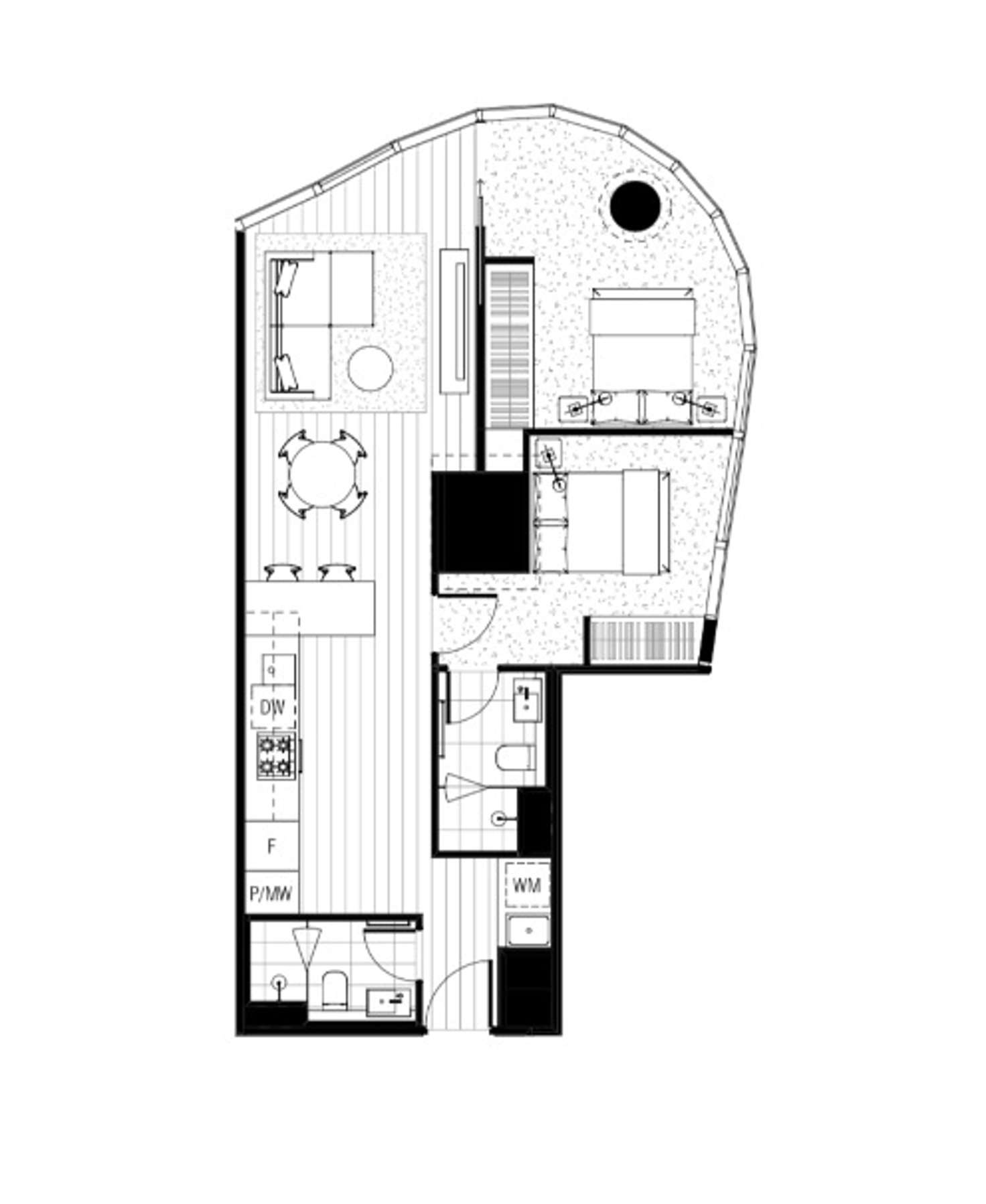 Floorplan of Homely apartment listing, 5409/70 Southbank Boulevard, Southbank VIC 3006