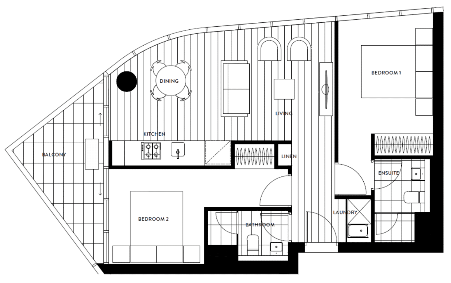 Floorplan of Homely apartment listing, 2410N/883 Collins Street, Docklands VIC 3008