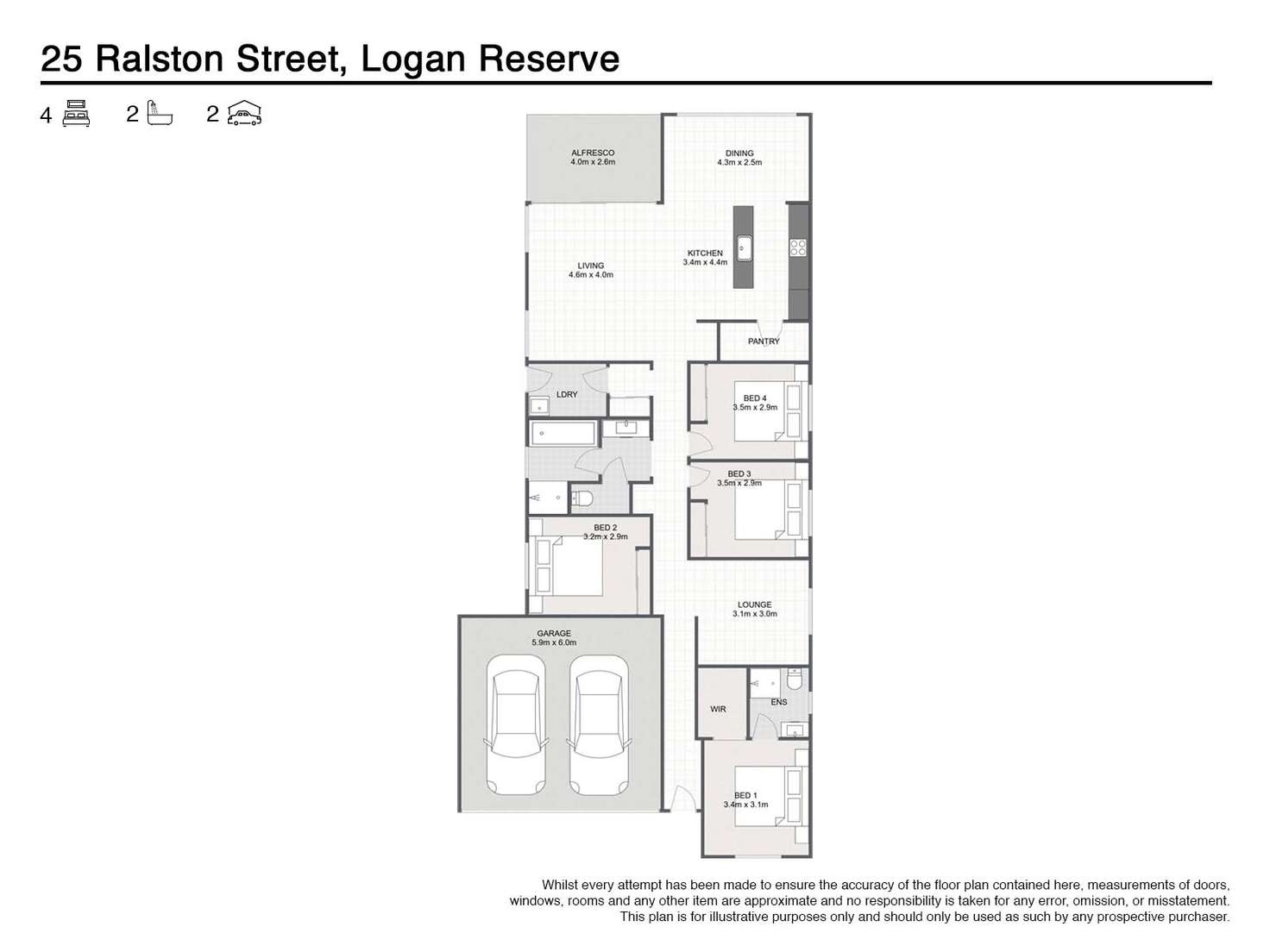 Floorplan of Homely house listing, 25 Ralston Street, Logan Reserve QLD 4133