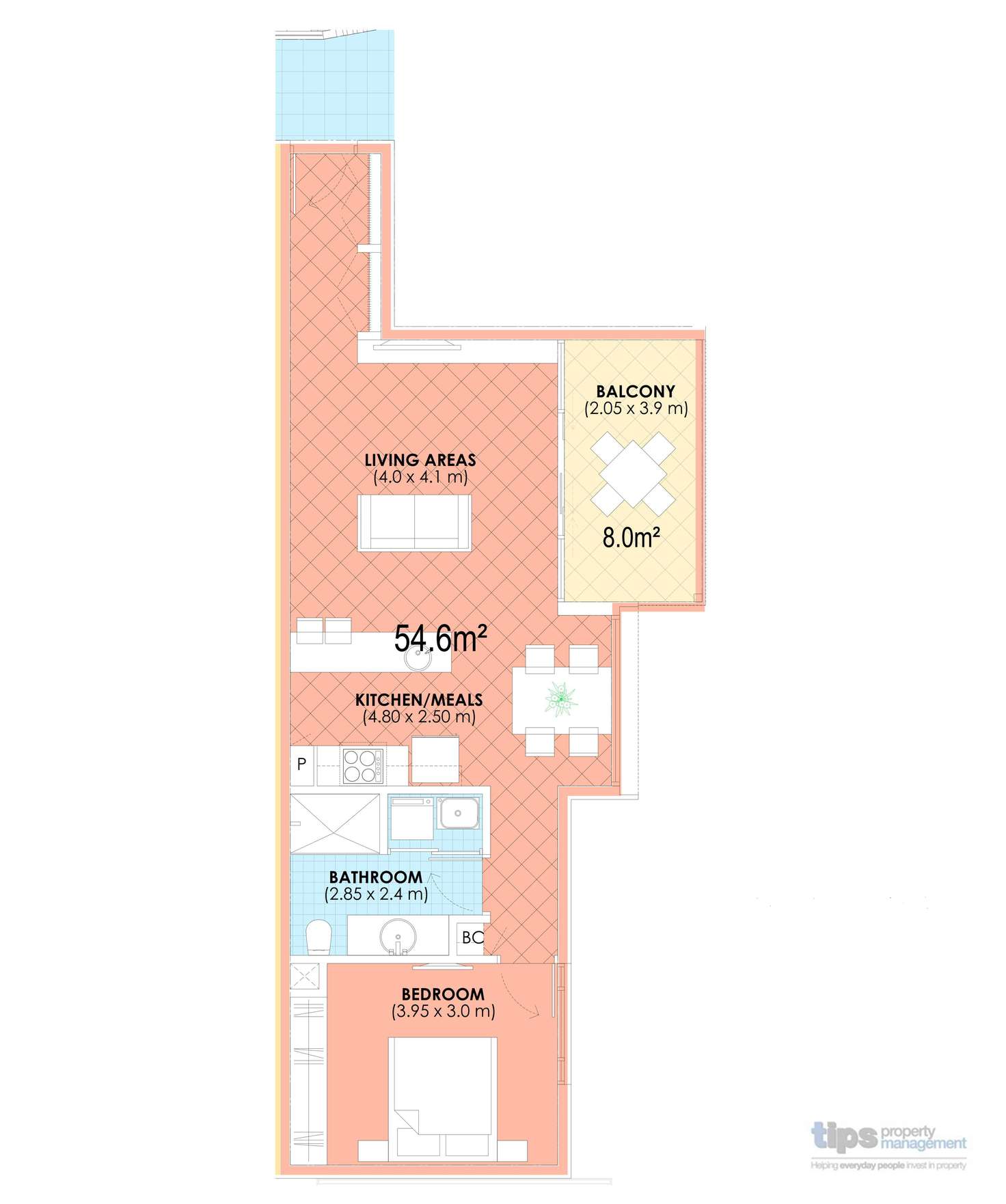 Floorplan of Homely apartment listing, 307/99 Anzac Highway, Ashford SA 5035
