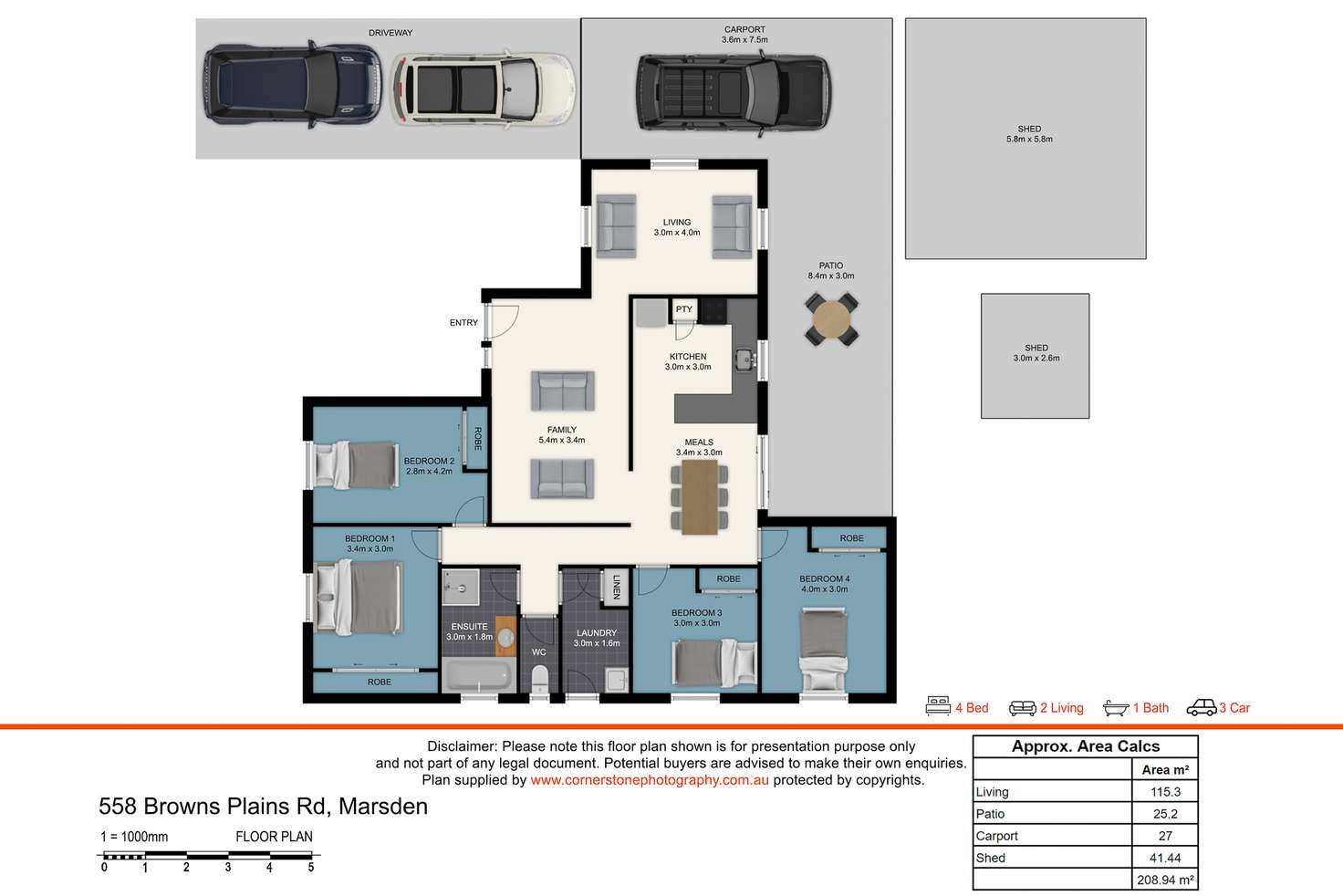 Floorplan of Homely house listing, 558 Browns Plains Road, Marsden QLD 4132