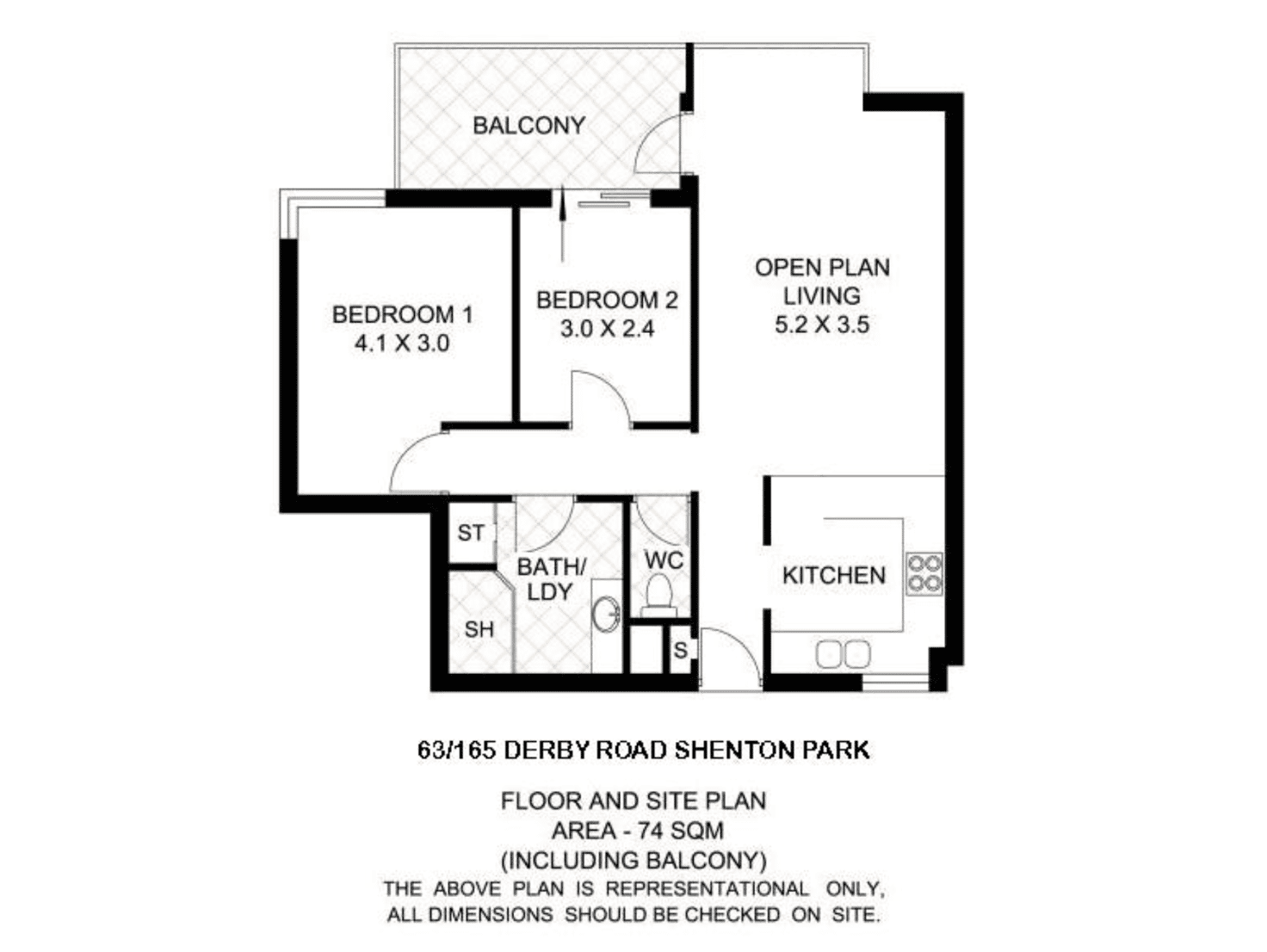 Floorplan of Homely apartment listing, 63/165 Derby Road, Shenton Park WA 6008
