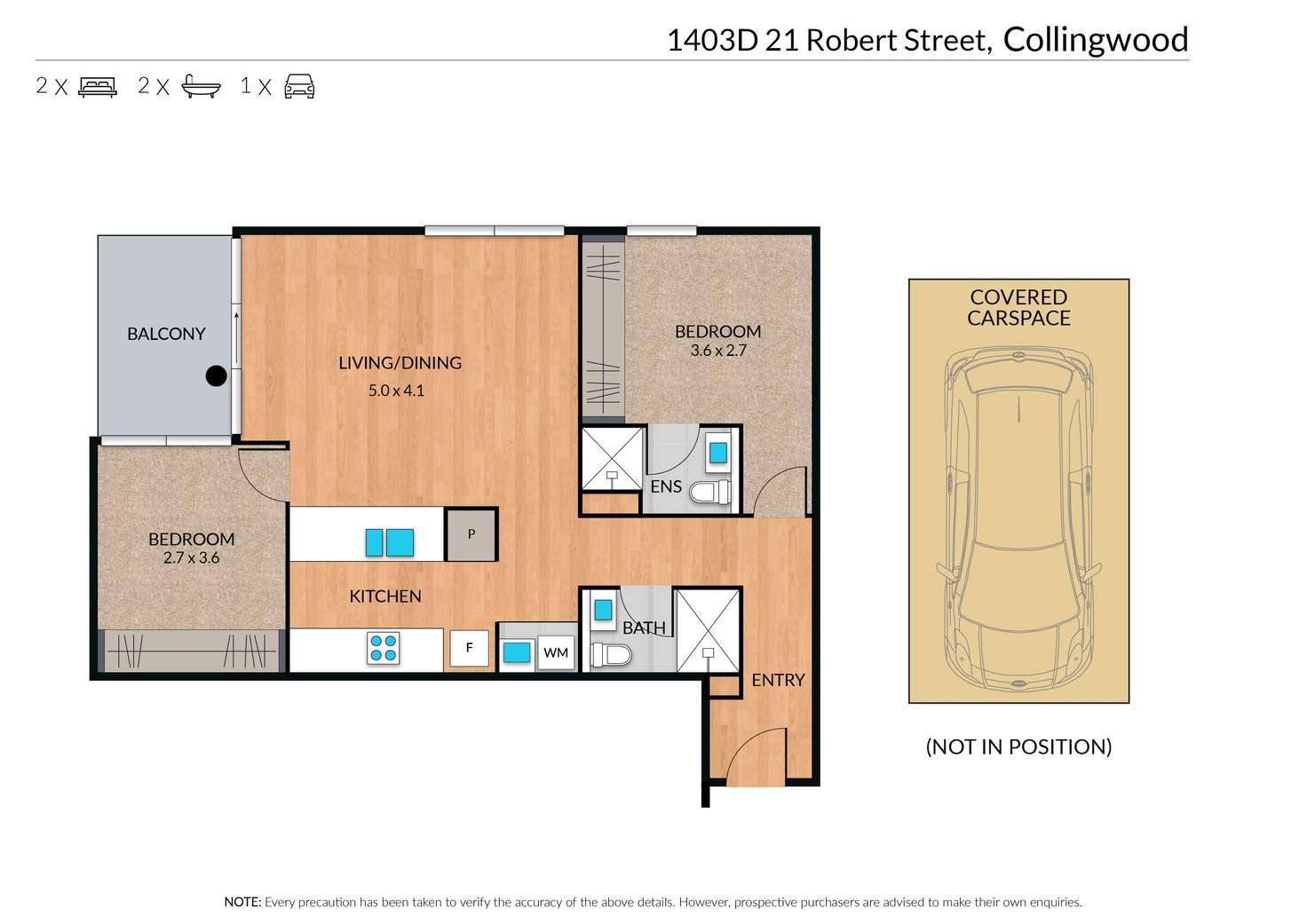 Floorplan of Homely apartment listing, 1403D/21 Robert Street, Collingwood VIC 3066