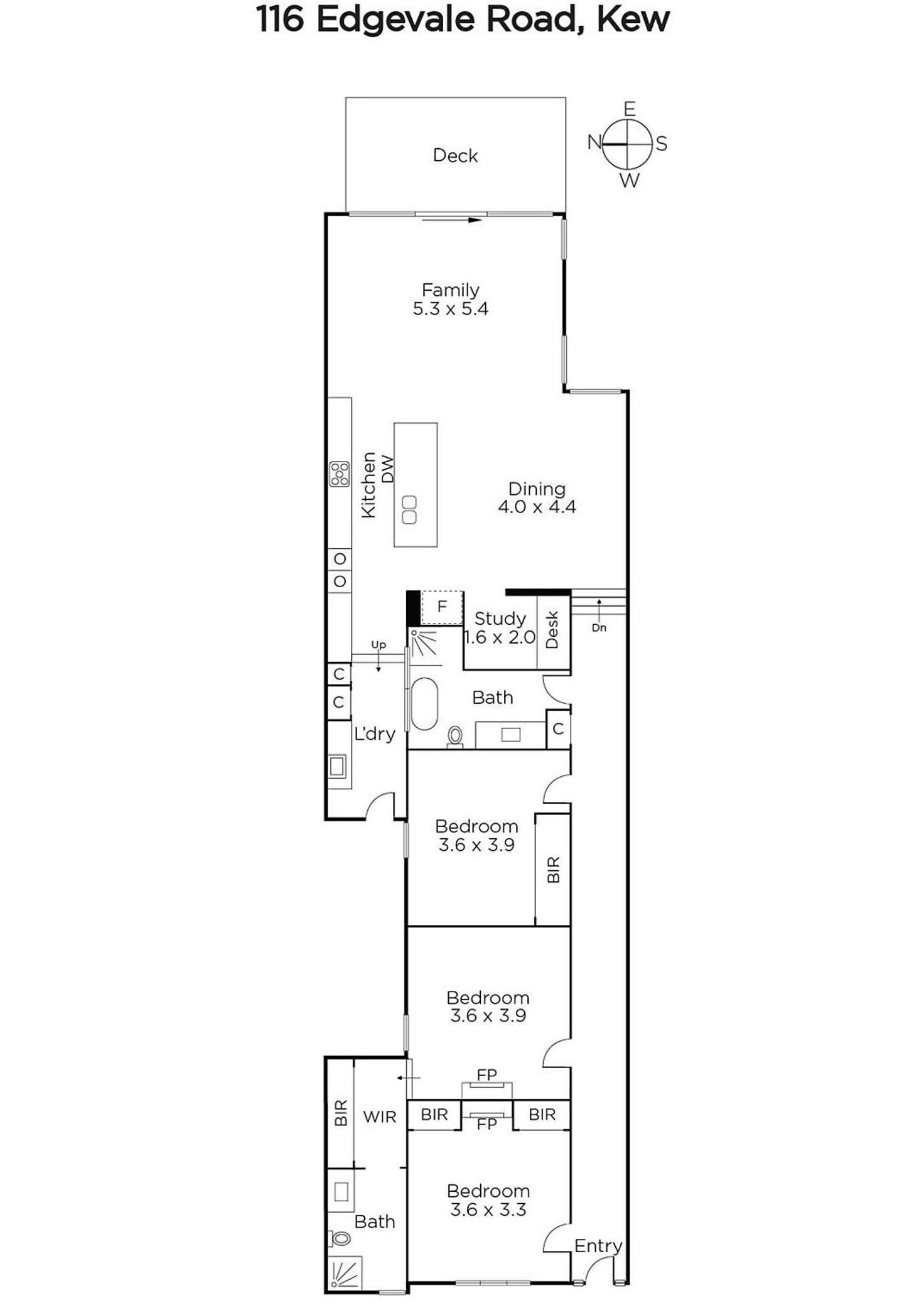 Floorplan of Homely house listing, 116 Edgevale Road, Kew VIC 3101