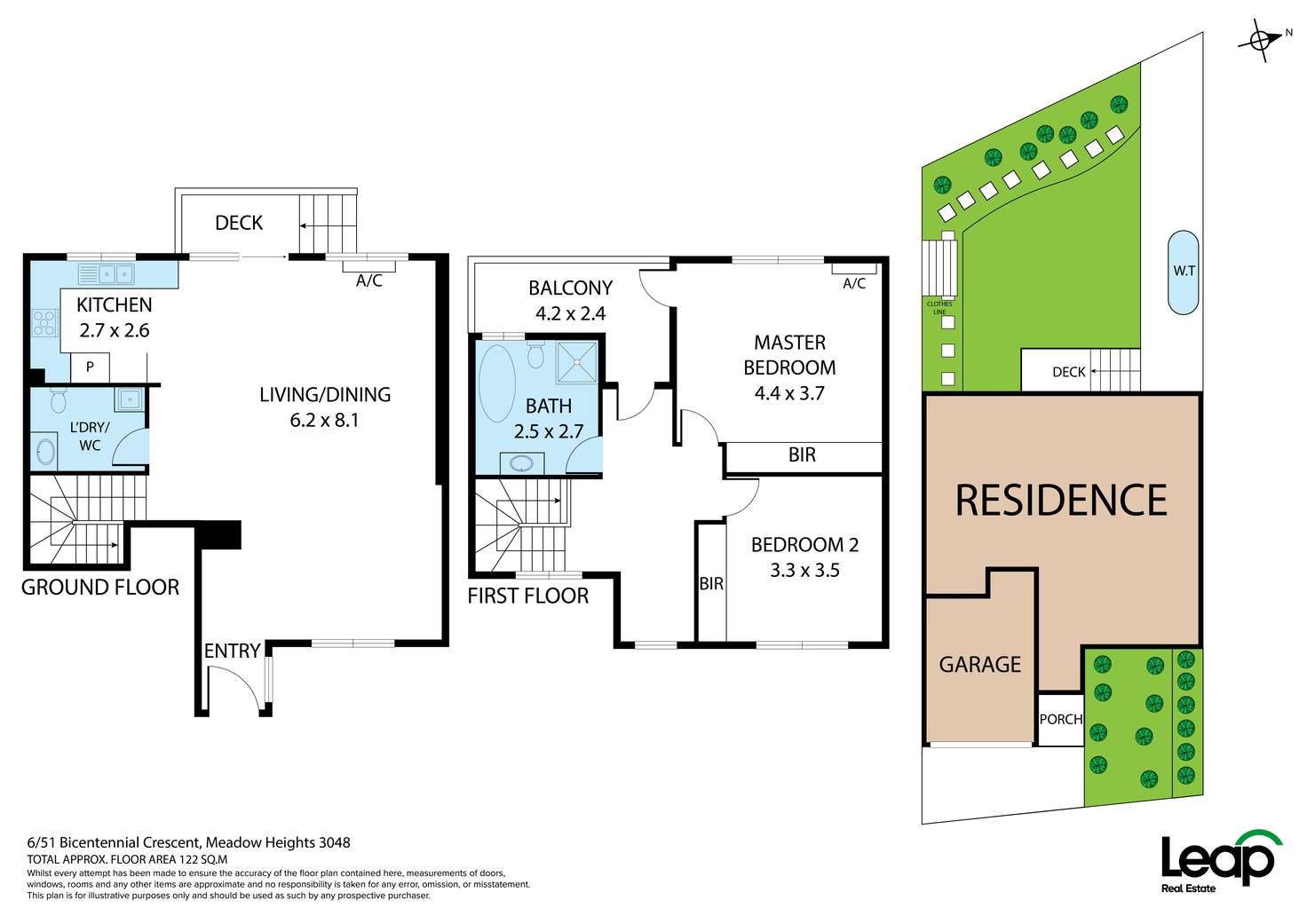 Floorplan of Homely townhouse listing, 6/51 Bicentennial Crescent, Meadow Heights VIC 3048