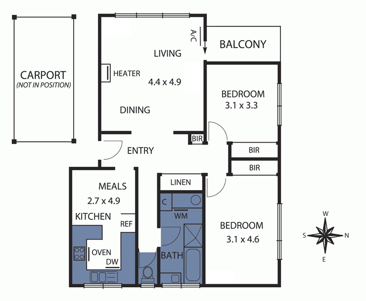 Floorplan of Homely unit listing, 1/1452 Malvern Road, Glen Iris VIC 3146
