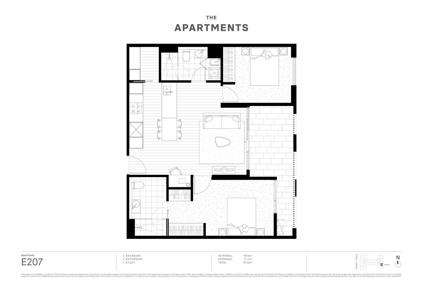 Floorplan of Homely apartment listing, E207/200 Sydney Road, Coburg VIC 3058