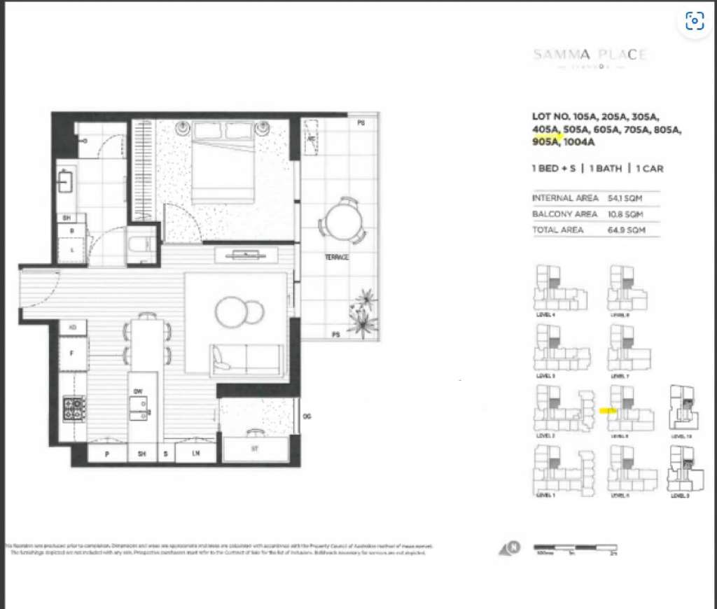 Floorplan of Homely apartment listing, 905A 119-125 Bell Street, Ivanhoe VIC 3079