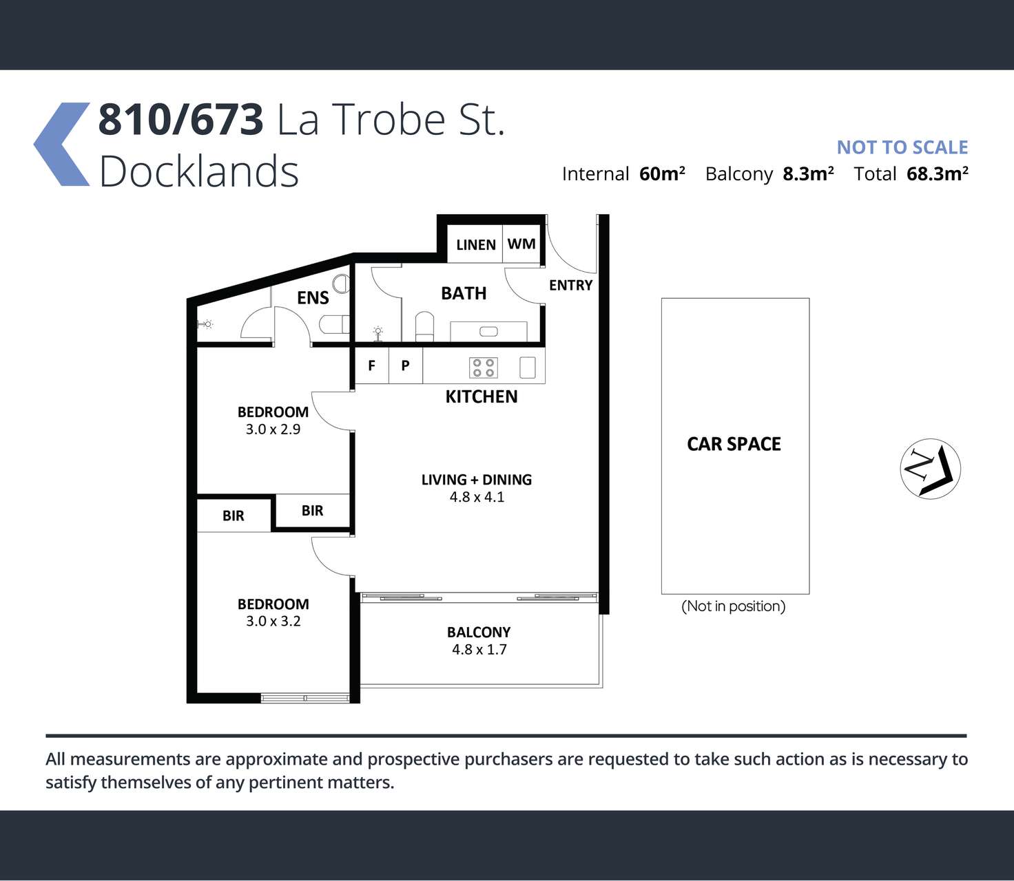 Floorplan of Homely apartment listing, 810/673 La Trobe Street, Docklands VIC 3008