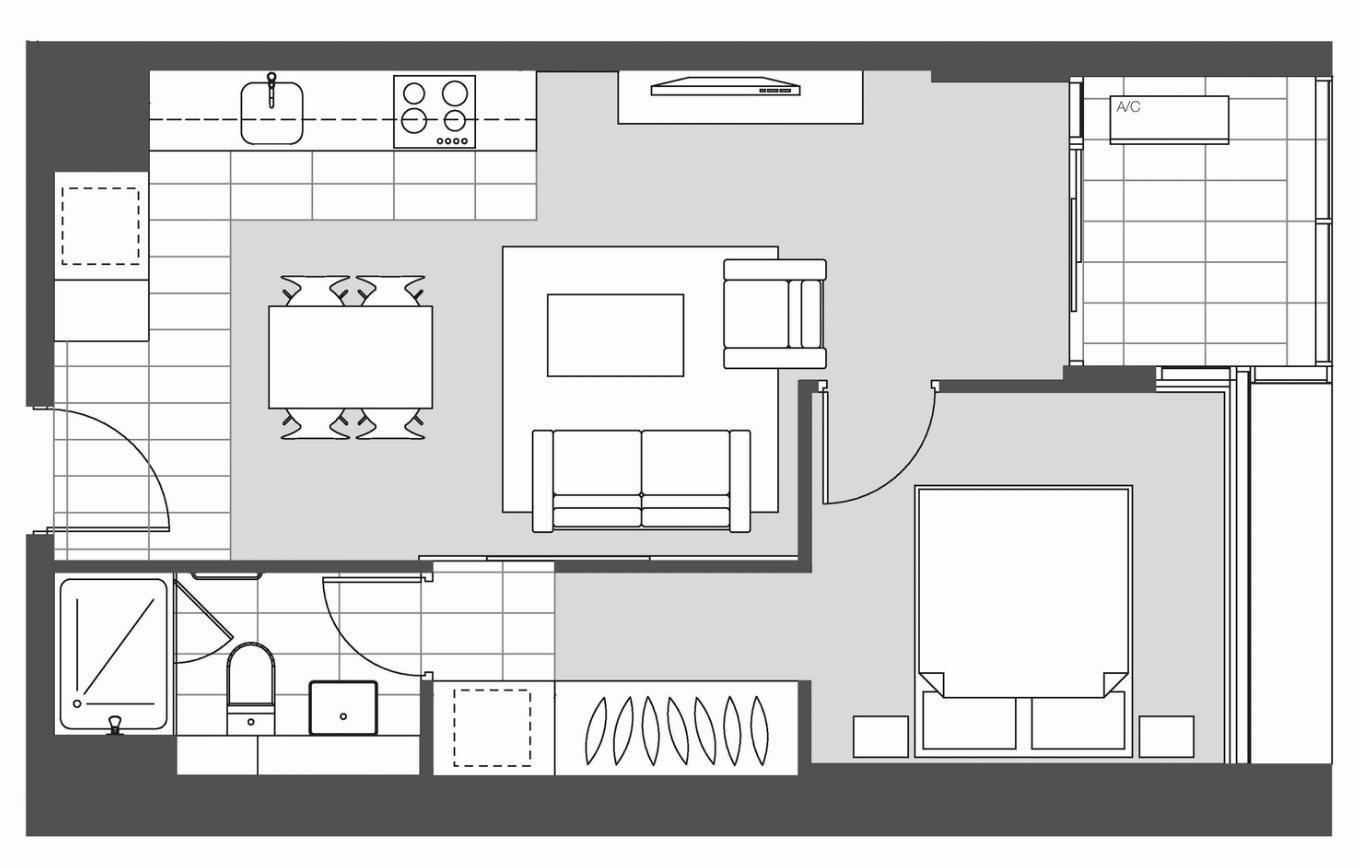Floorplan of Homely apartment listing, 4304/639 Lonsdale Street, Melbourne VIC 3000