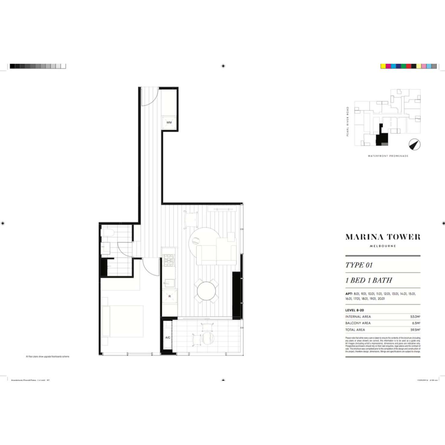 Floorplan of Homely apartment listing, * Pearl River Road, Docklands VIC 3008