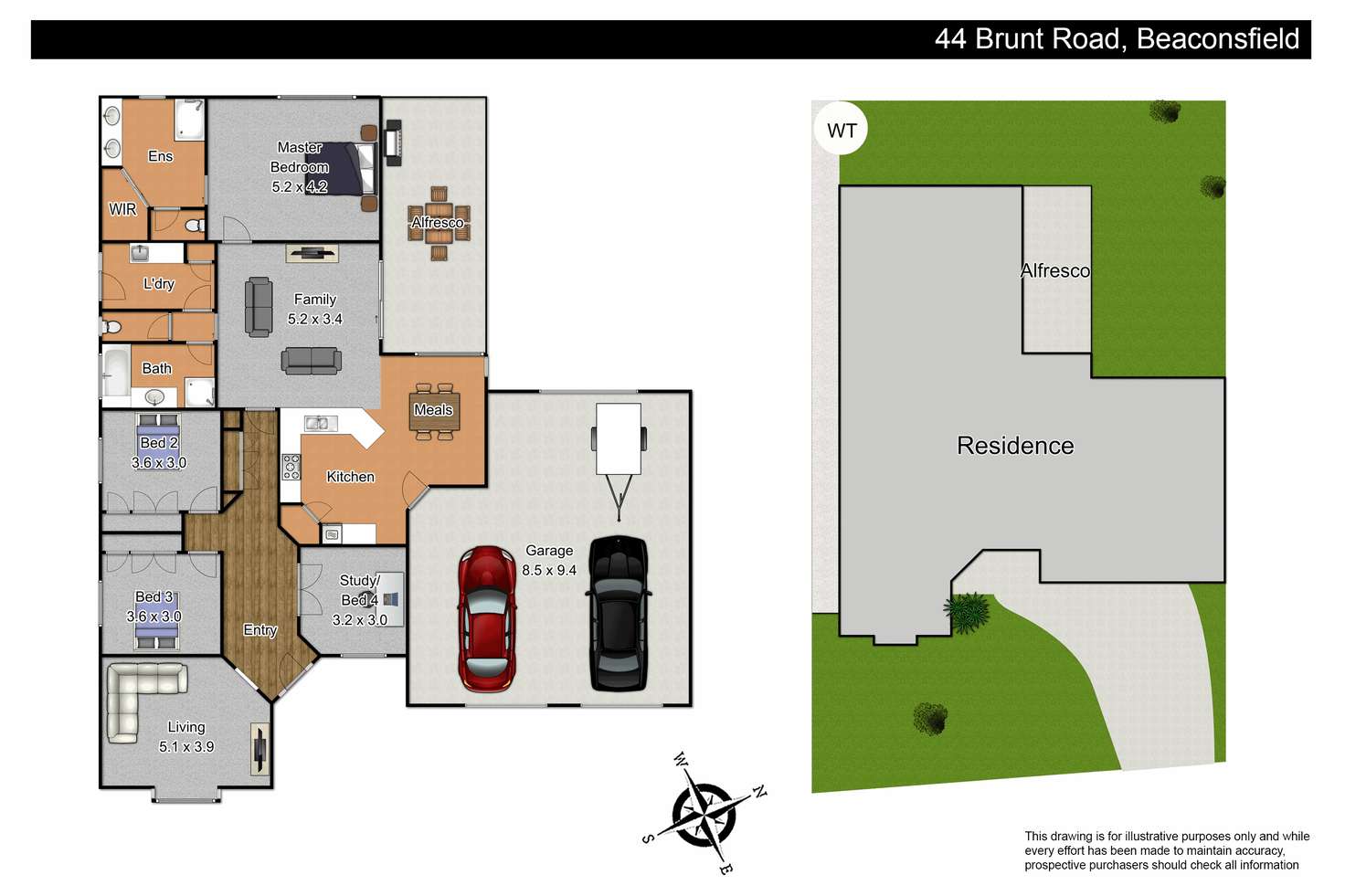 Floorplan of Homely house listing, 44 Brunt Road, Beaconsfield VIC 3807