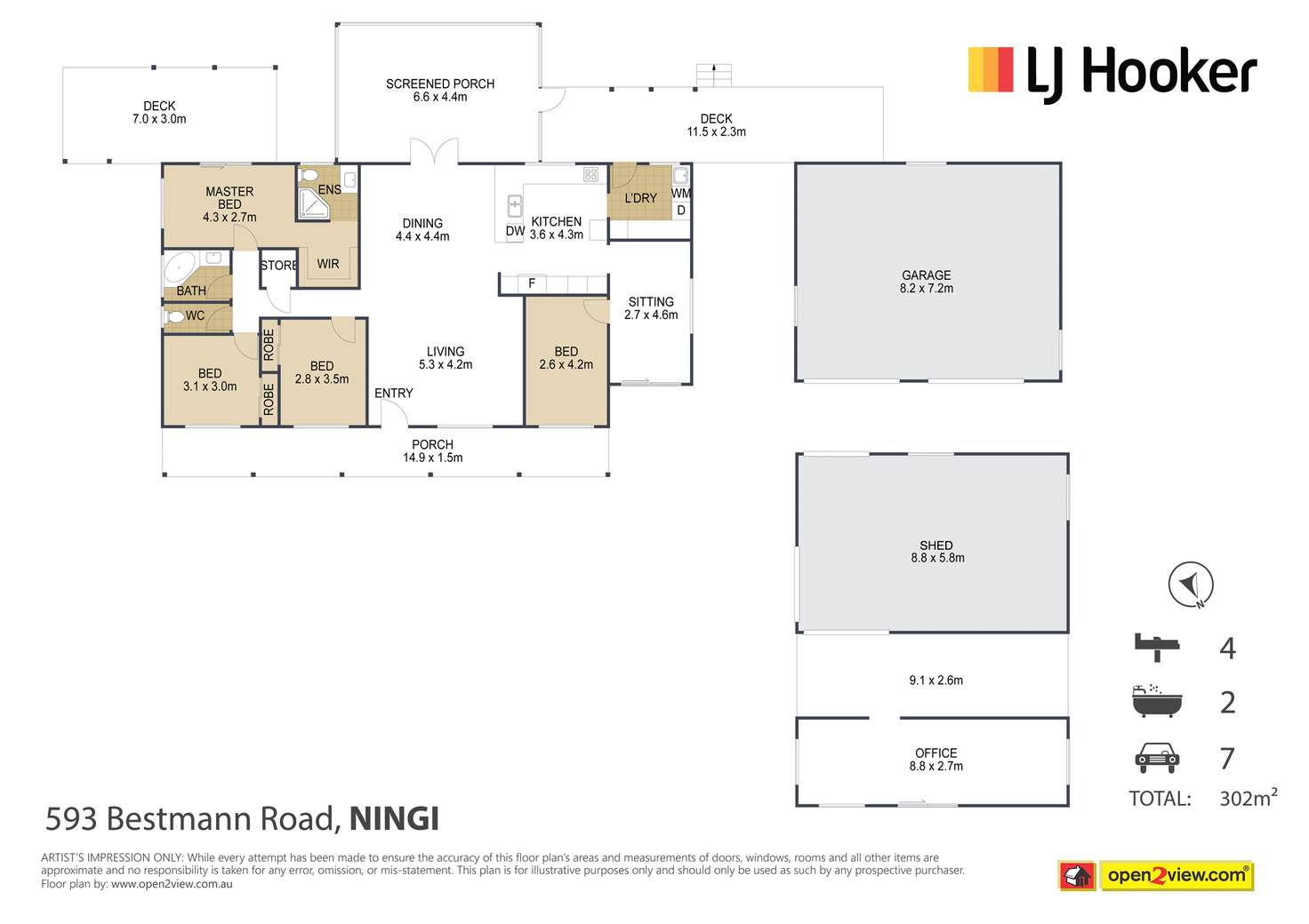 Floorplan of Homely house listing, 593 Bestmann Road, Ningi QLD 4511