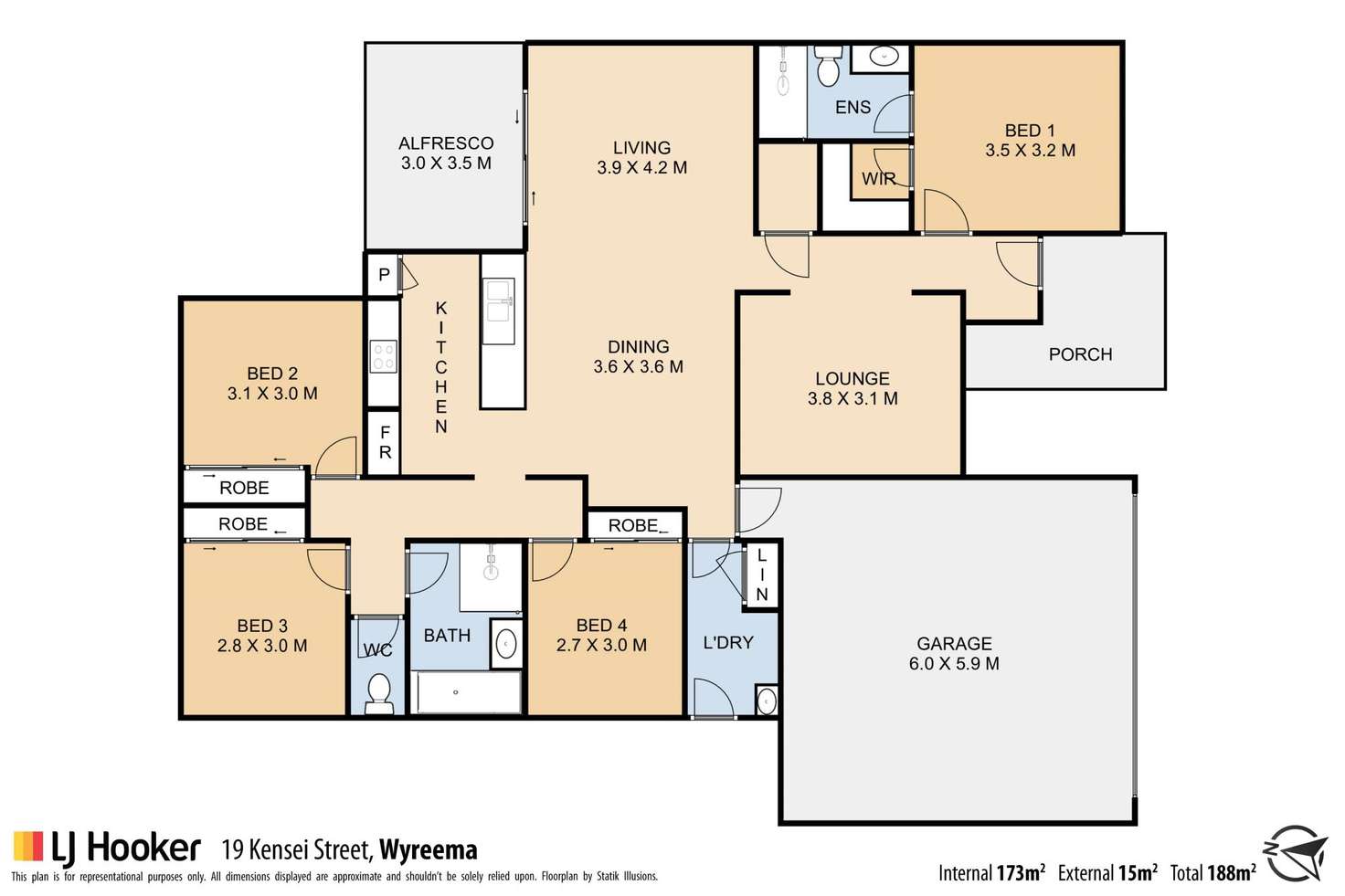 Floorplan of Homely house listing, 19 Kensei Street, Wyreema QLD 4352