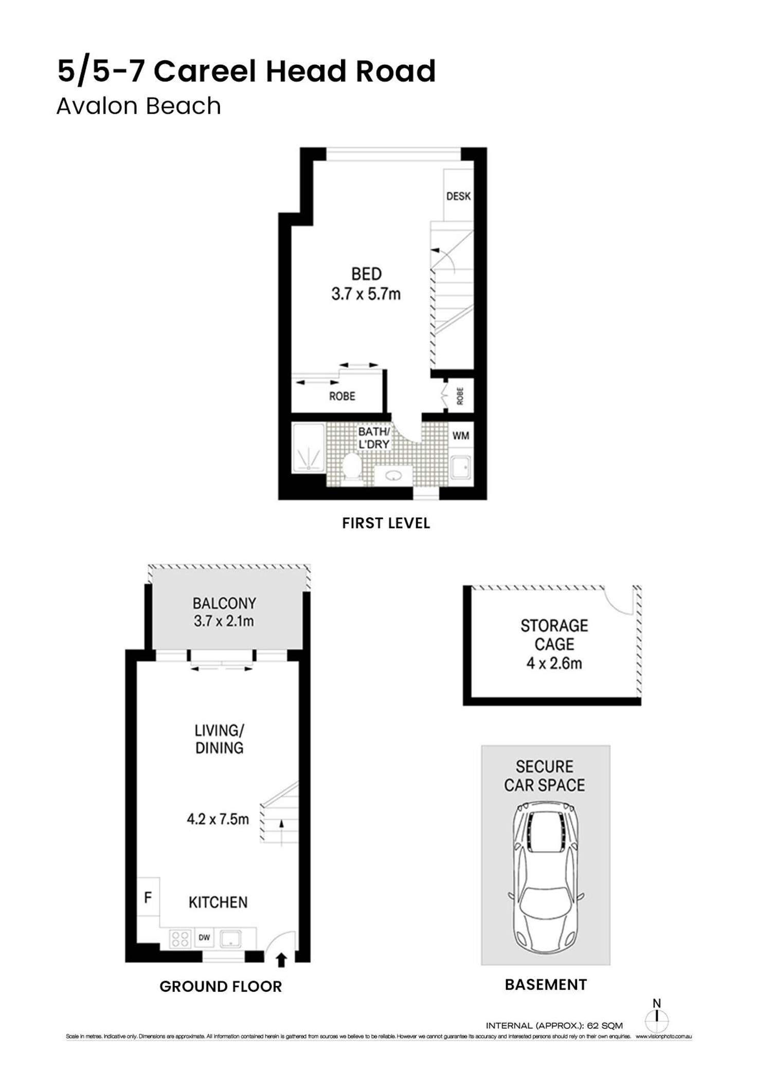 Floorplan of Homely apartment listing, 5/5-7 Careel Head Road, Avalon Beach NSW 2107