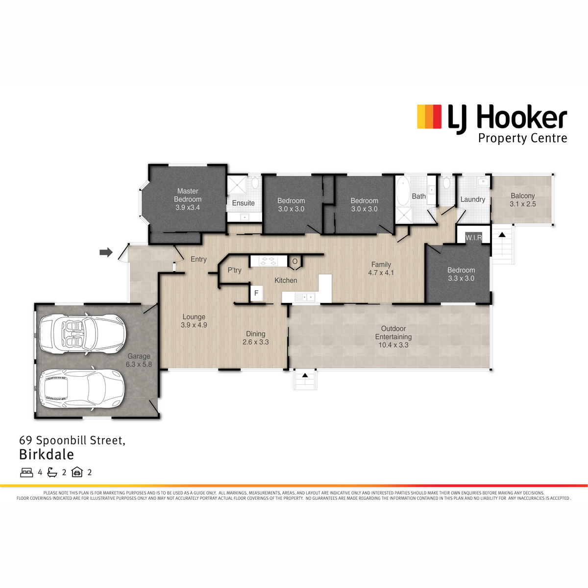 Floorplan of Homely house listing, 69 Spoonbill Street, Birkdale QLD 4159