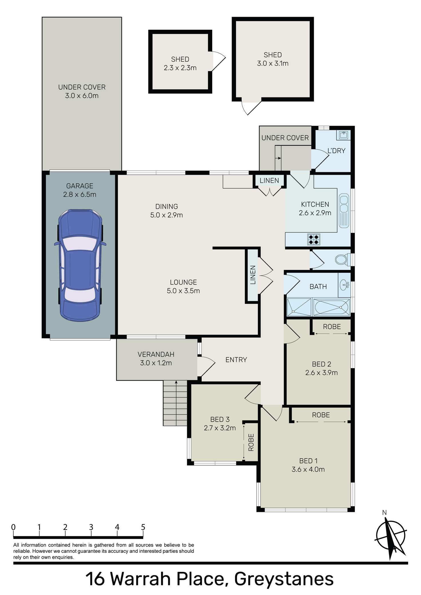Floorplan of Homely house listing, 16 Warrah Place, Greystanes NSW 2145