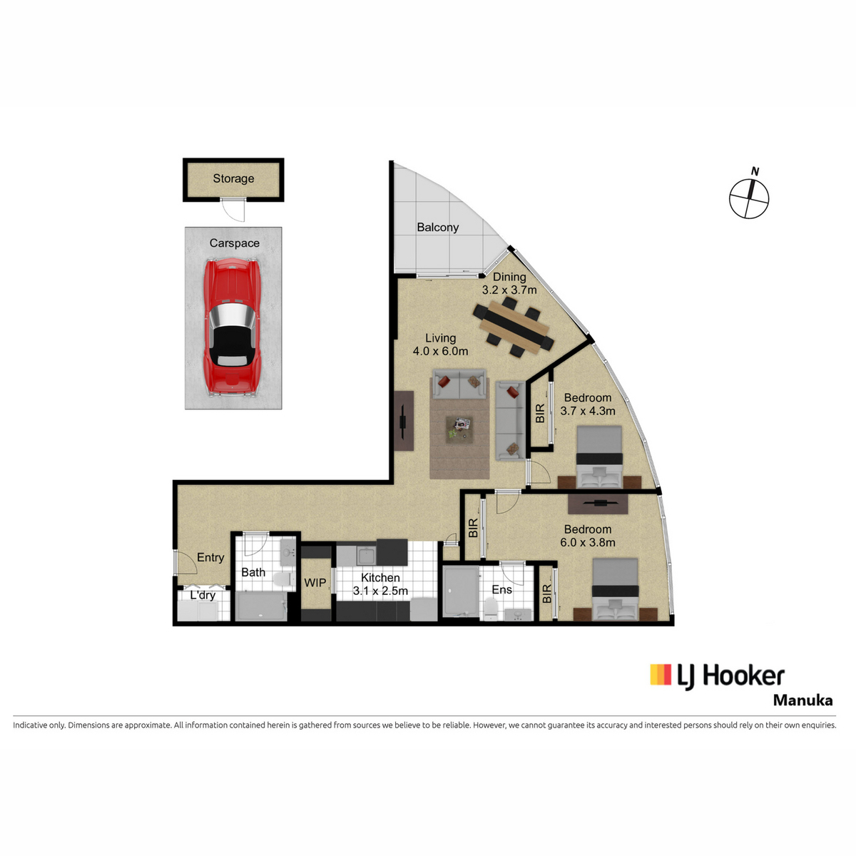 Floorplan of Homely apartment listing, 229/41 Chandler Street, Belconnen ACT 2617