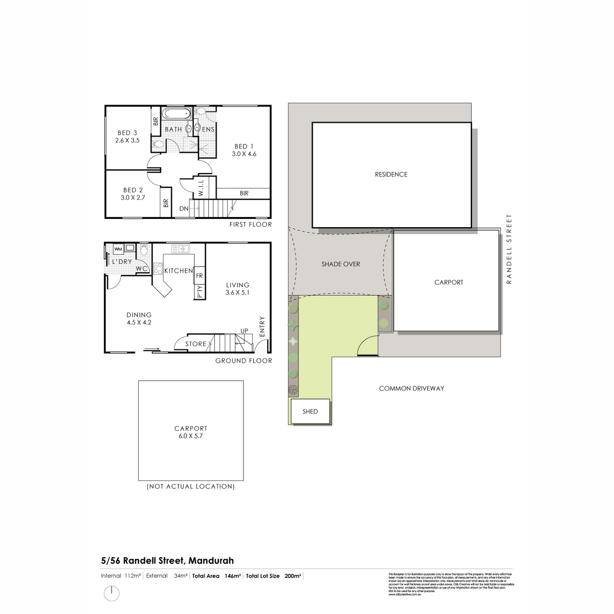 Floorplan of Homely unit listing, 5/56 Randell Street, Mandurah WA 6210