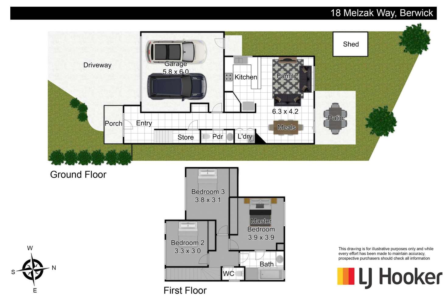 Floorplan of Homely house listing, 18 Melzak Way, Berwick VIC 3806