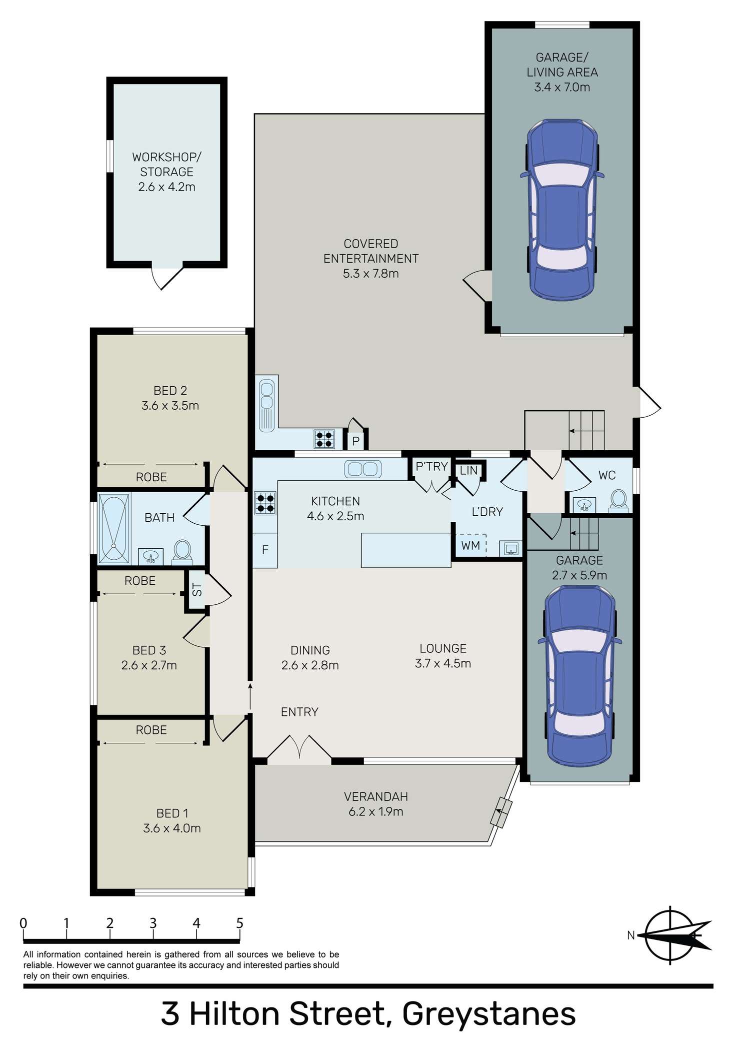 Floorplan of Homely house listing, 3 Hilton Street, Greystanes NSW 2145